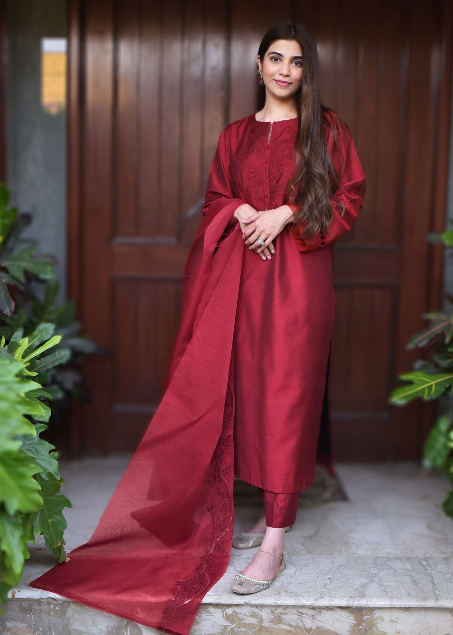 Maroon By Iqra Chaudhry Maroon by Iqra CRIMSON RED Women 2pcs