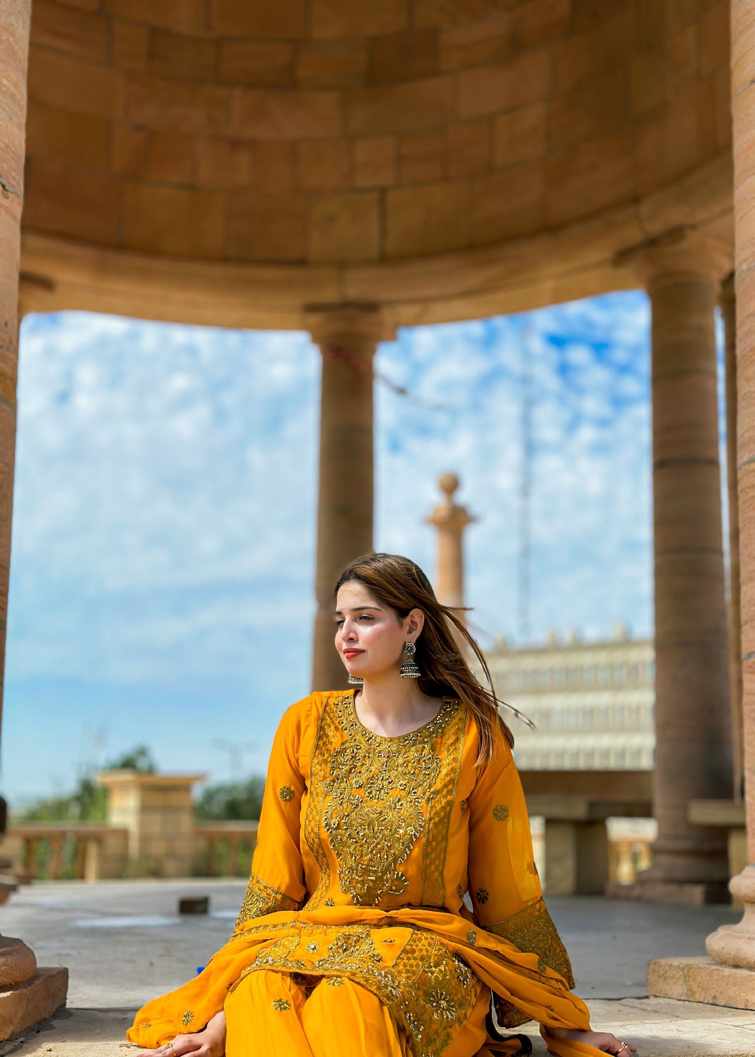 Four Season Boutique Fariha Jahan Mustard Women 3pcs