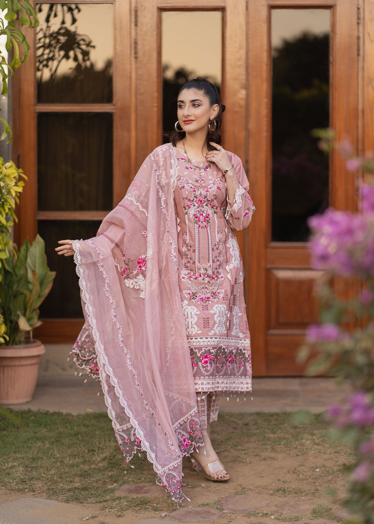 Al-Harir Apparel Manzar Tea Pink Women 3pcs