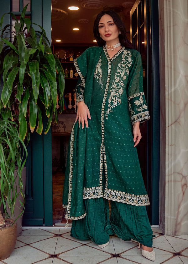Muntaha By Shanzay Emerald Green Zaina Women 3pcs