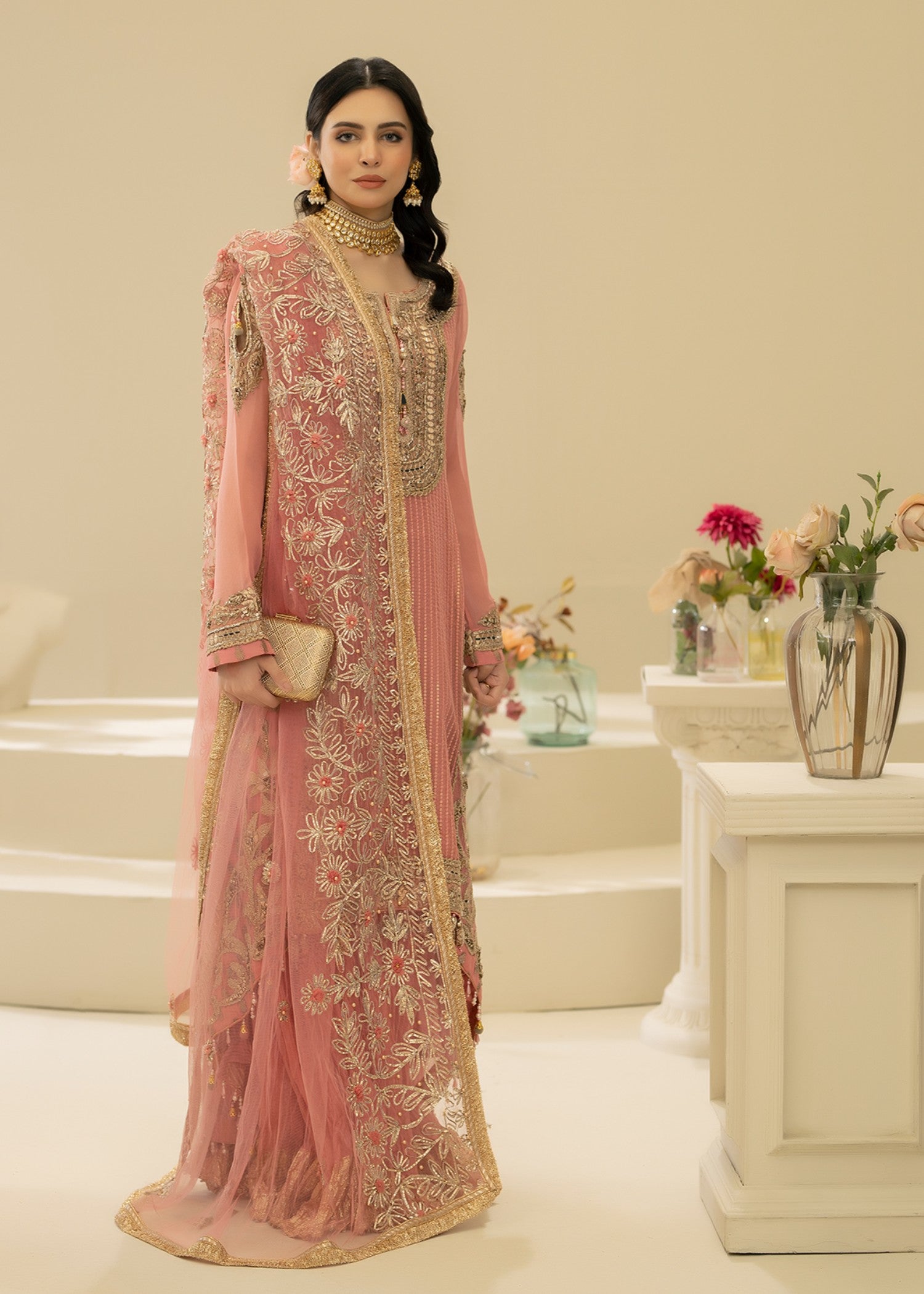 Khuda Baksh Creations M 109 Pink Women 4pcs