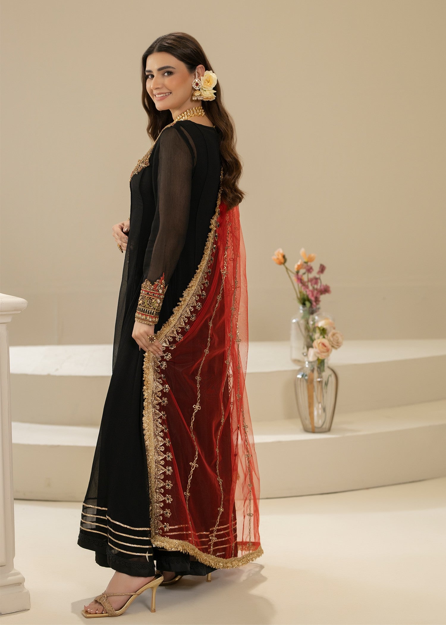 Khuda Baksh Creations Z 304 Black Women 4pcs