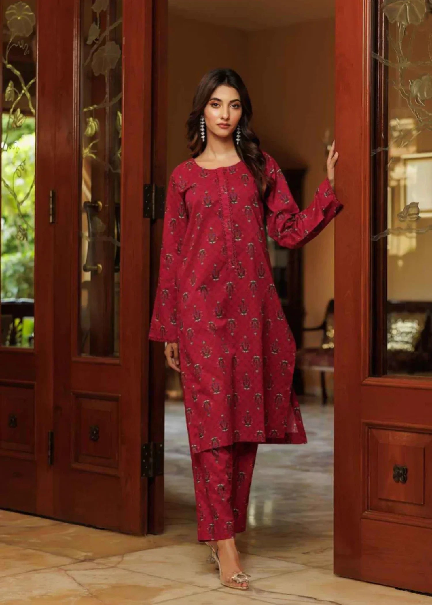 Zarasi Ember Stitched Lawn Suit | Timeless Bloom Women 2pcs
