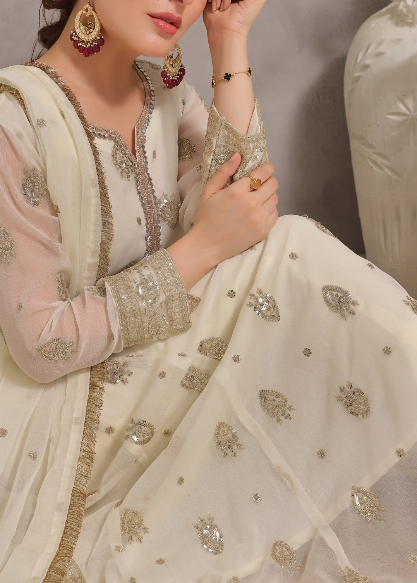 Abaan Zohan Raunak Off White Women 3pcs