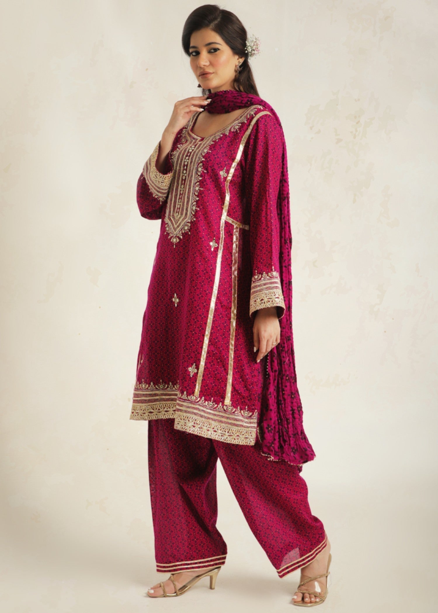 Gulenoor Blouche Vol 2 Magenta Women 3pcs