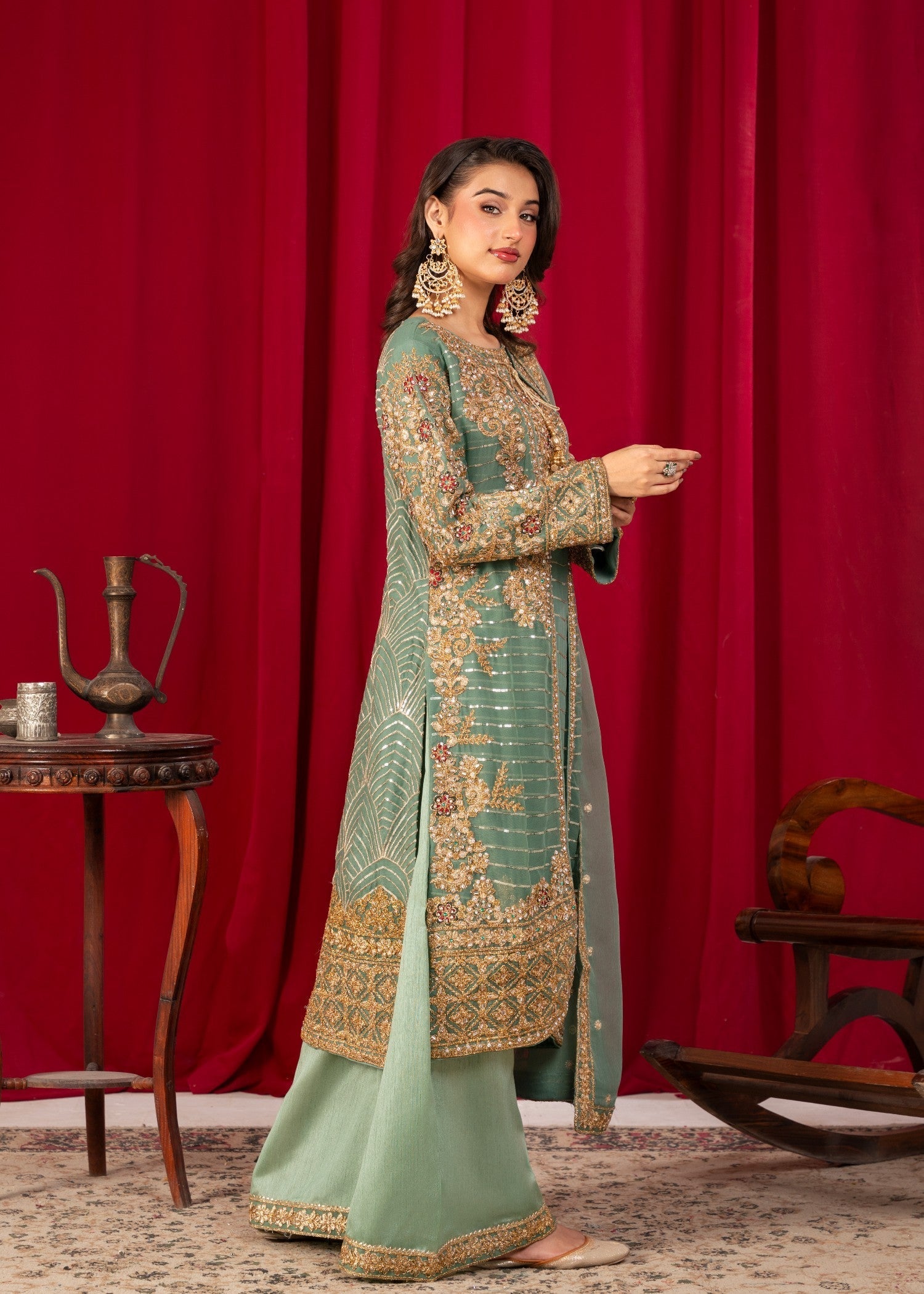 Al Burhan Apparel Maahi Green Women 3pcs