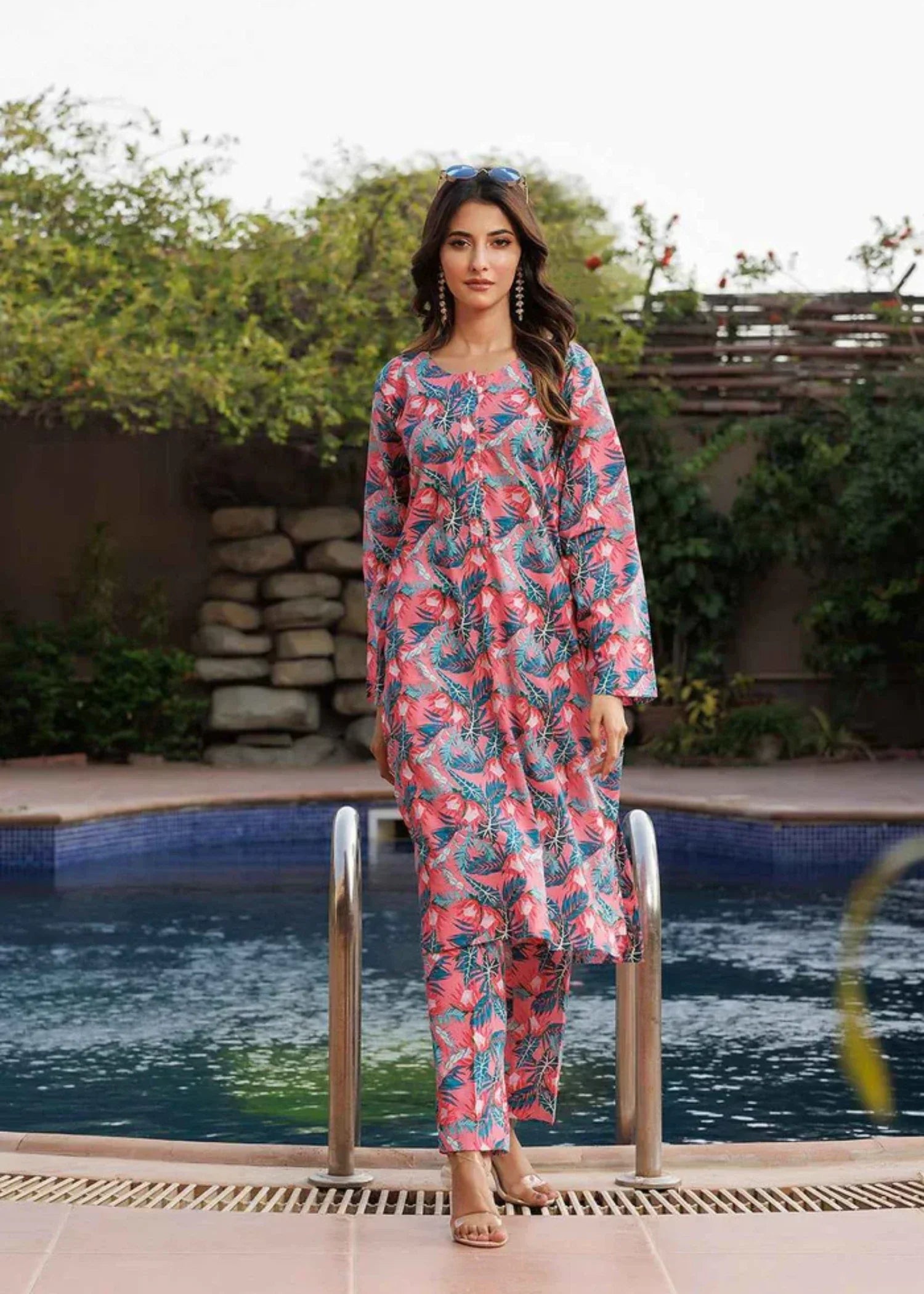 Zarasi Flamingo Stitched Lawn Suit | Timeless Bloom Women 2pcs