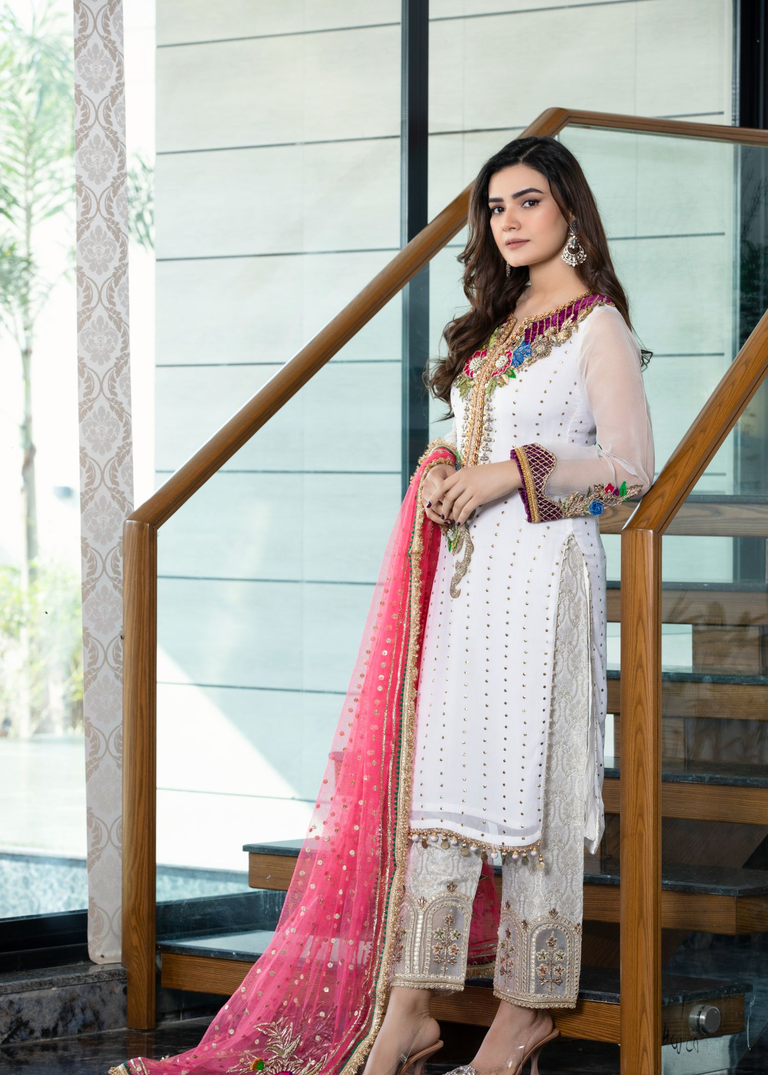 Khuda Baksh Creations Z 279 White Women 4pcs