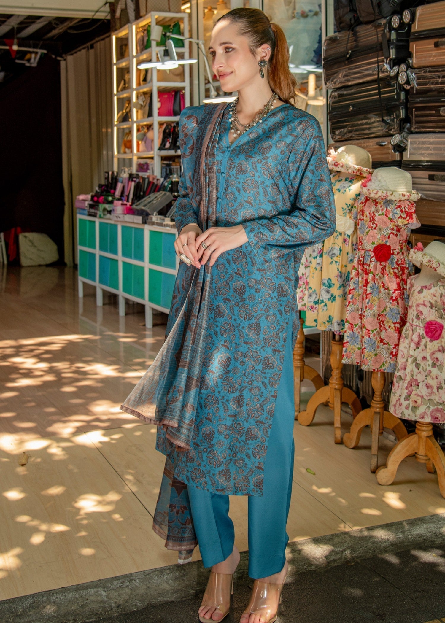 By-East Lawn Suit Printed Women 3pcs