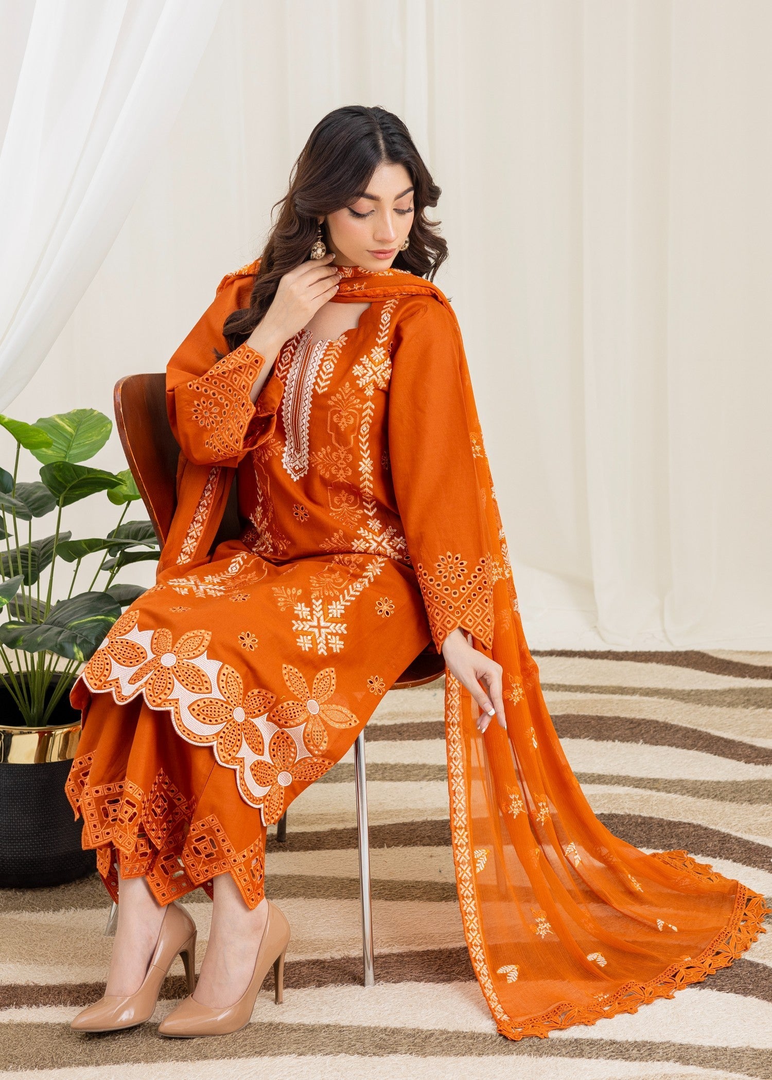 Style Saga 2226 Orange Women 3pcs