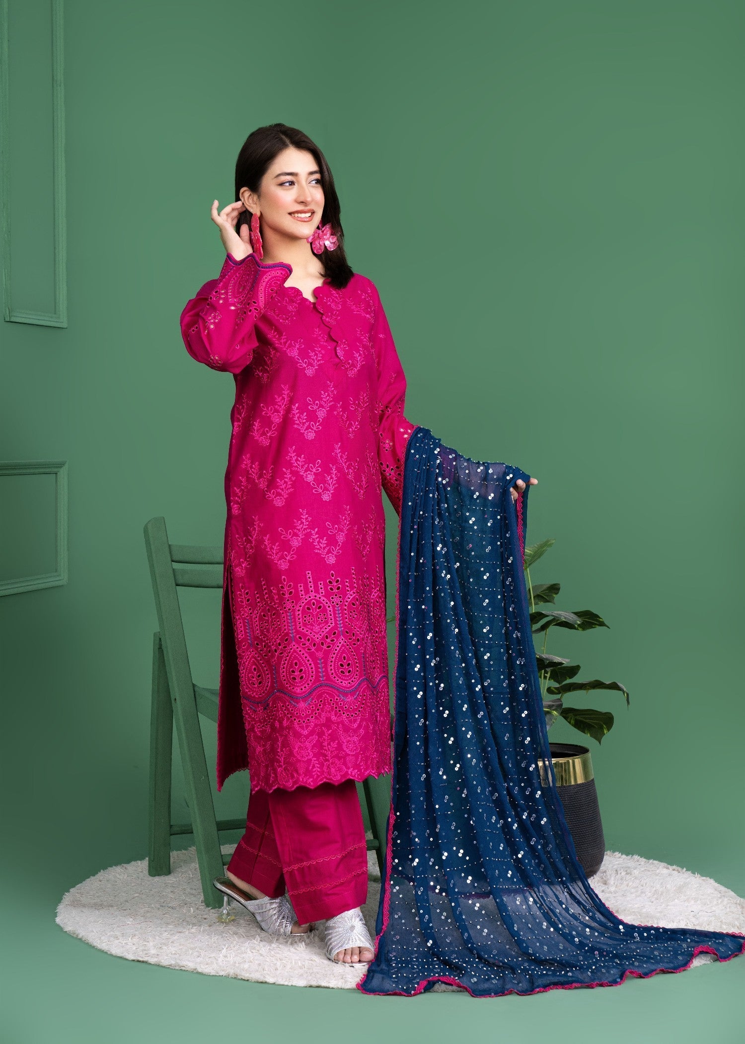 Style Saga 2266 Shocking Pink Women 3pcs