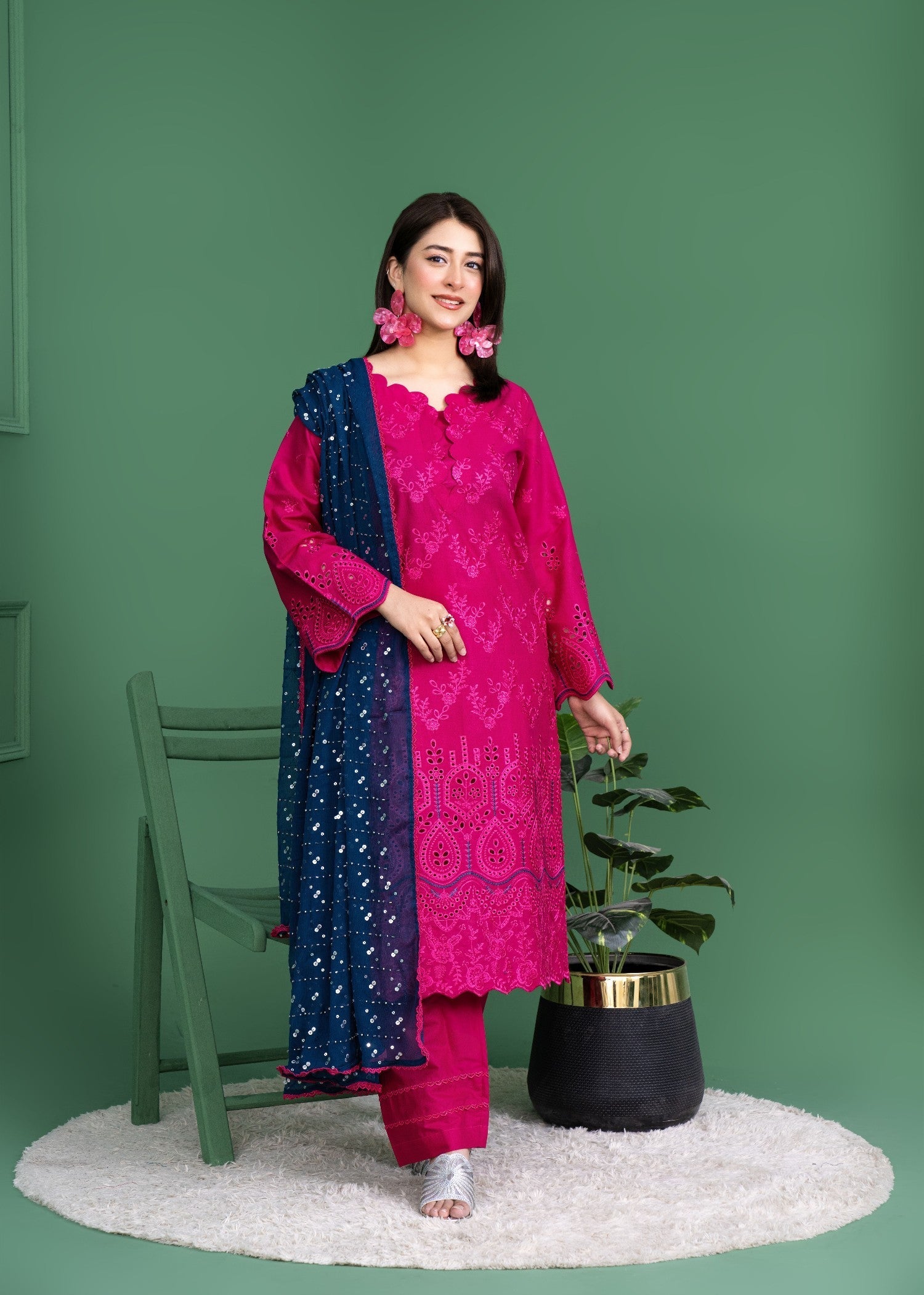 Style Saga 2266 Shocking Pink Women 3pcs