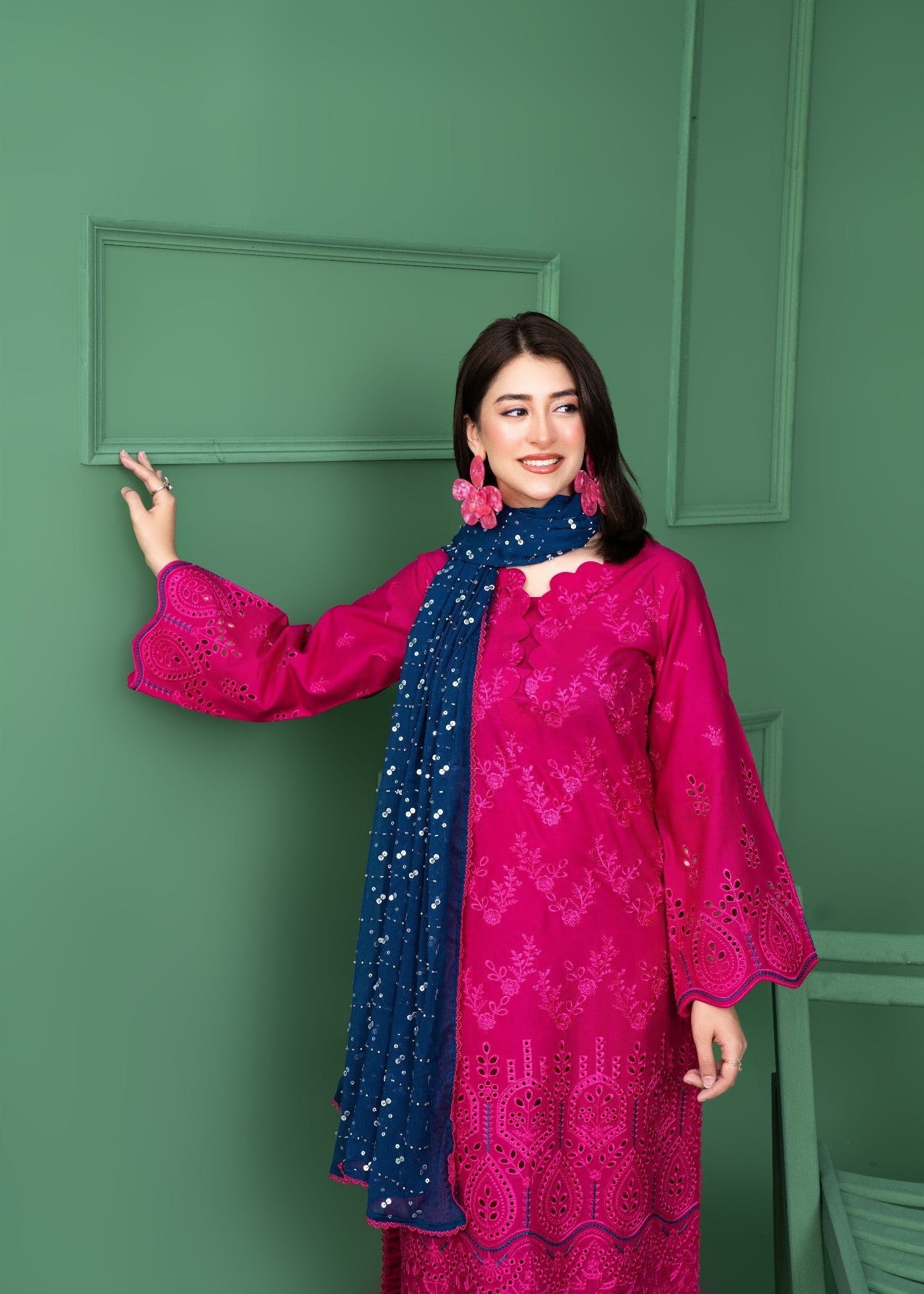 Style Saga 2266 Shocking Pink Women 3pcs