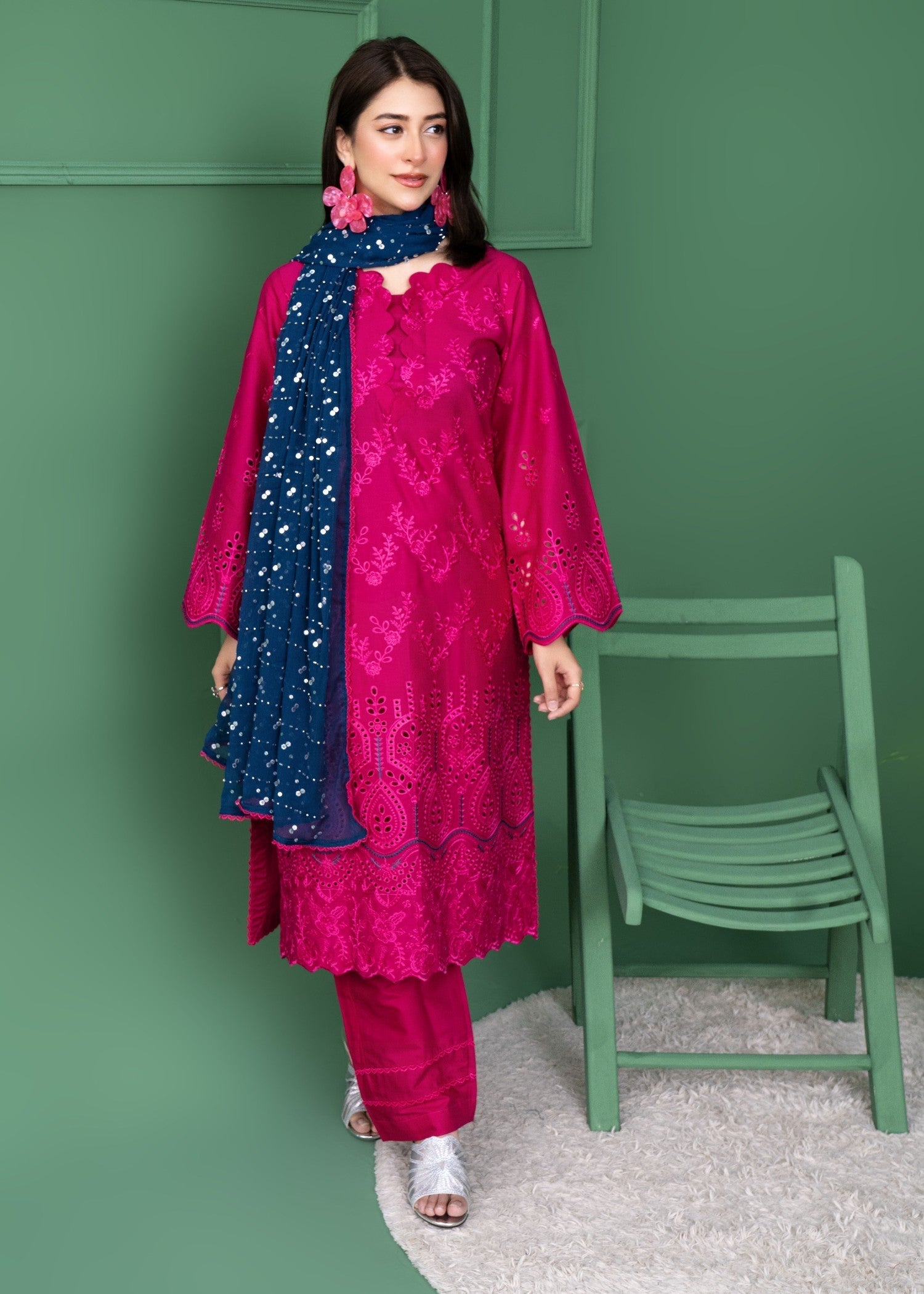 Style Saga 2266 Shocking Pink Women 3pcs