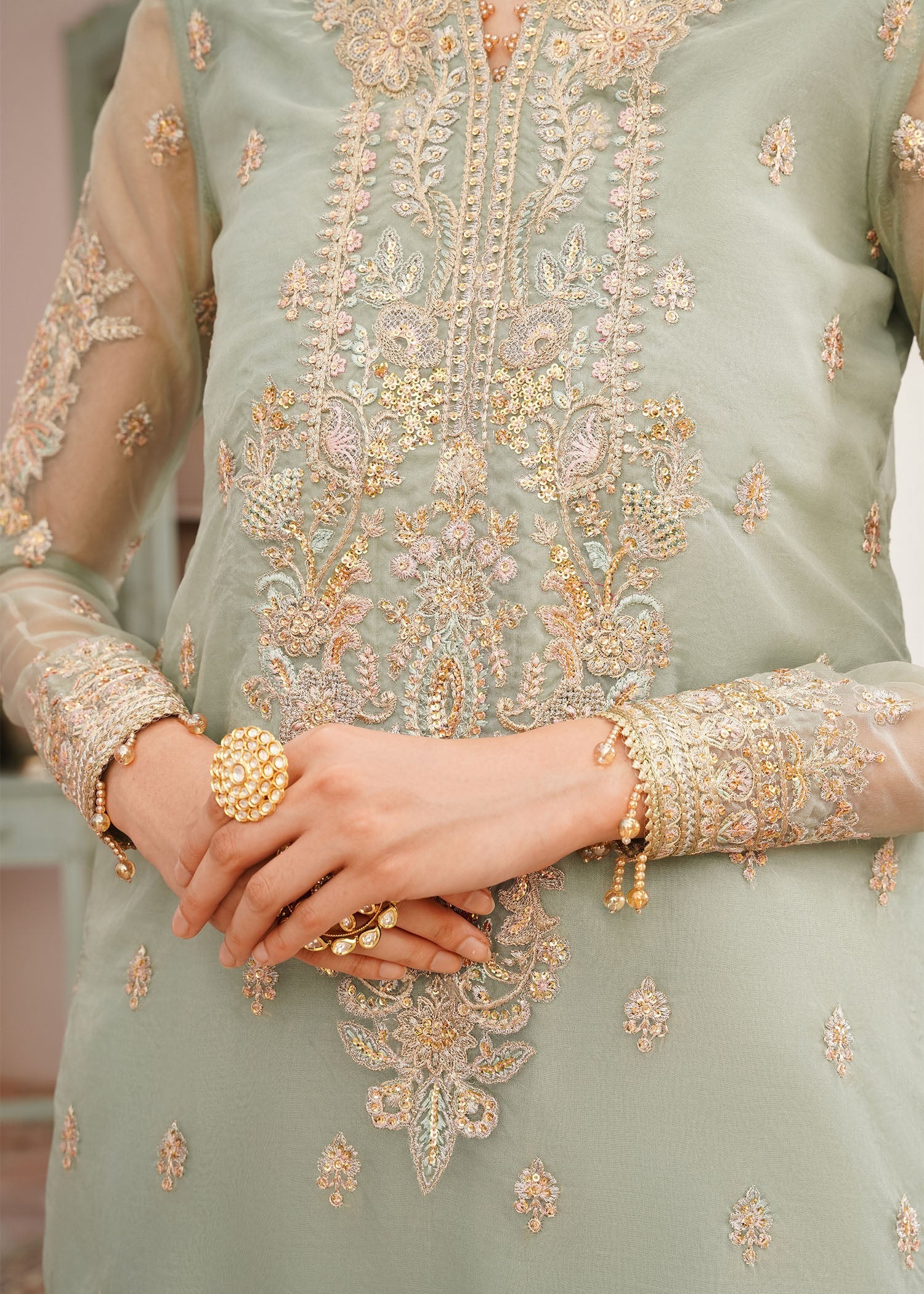 Rang-e-Haya Sanaya (Mint) Women 4pcs