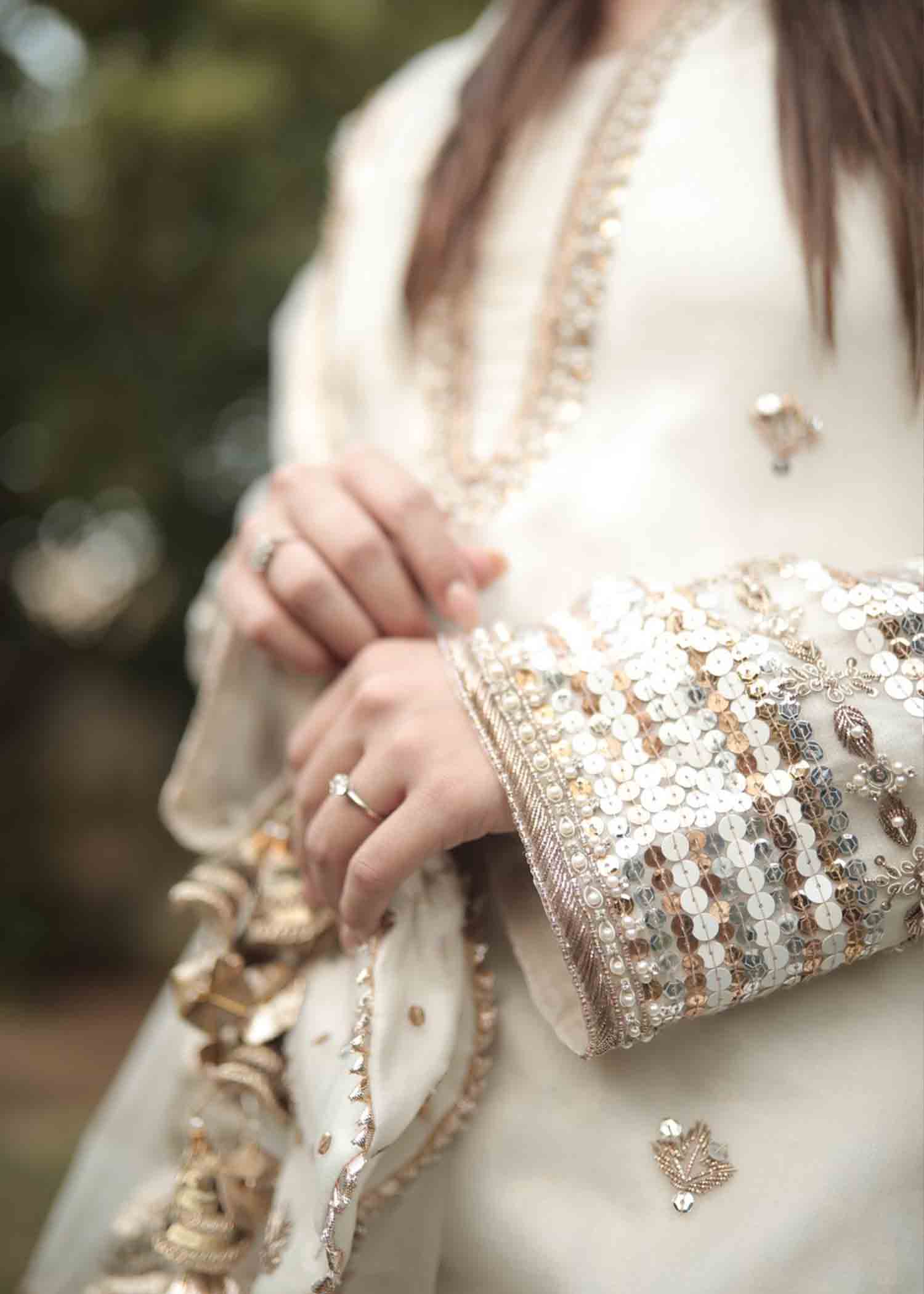 Rang-e-Haya Minal Khan Pairhan (White) Women 4pcs