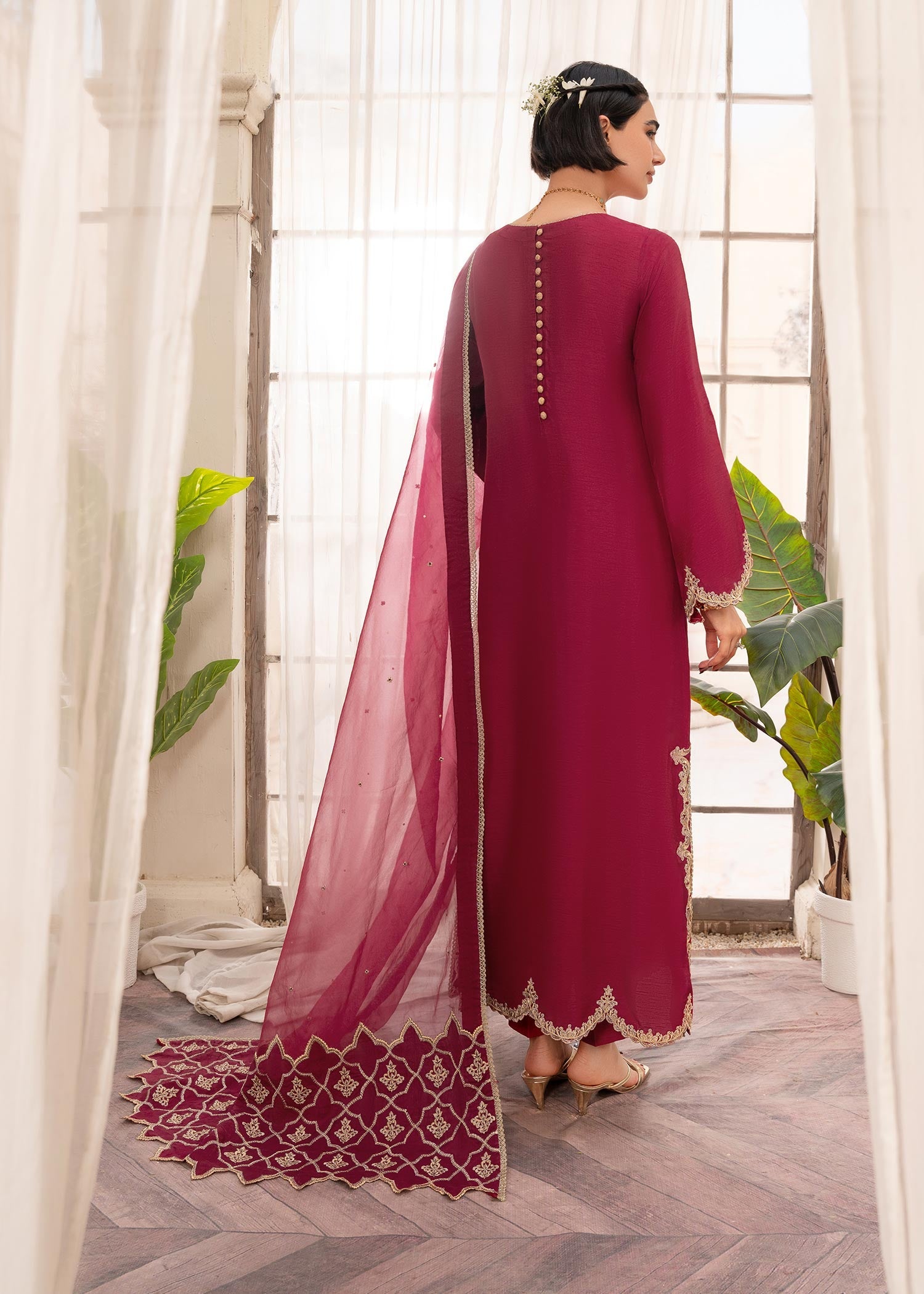 Rang-e-Haya Aina (fuchsia Pink) Women 3pcs