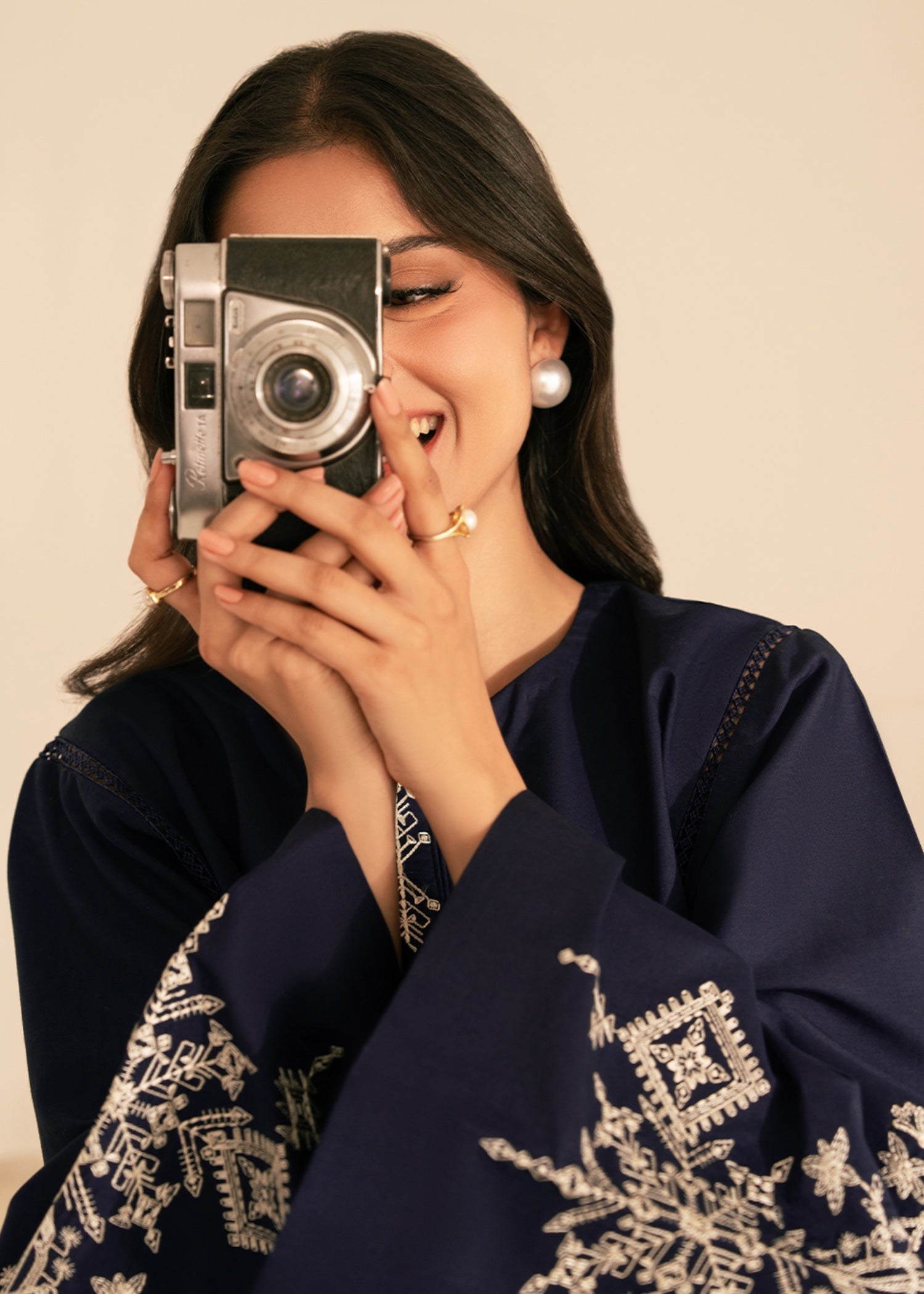 The Turkish Wear VANYYA BLUE KURTA SET Women 2pcs