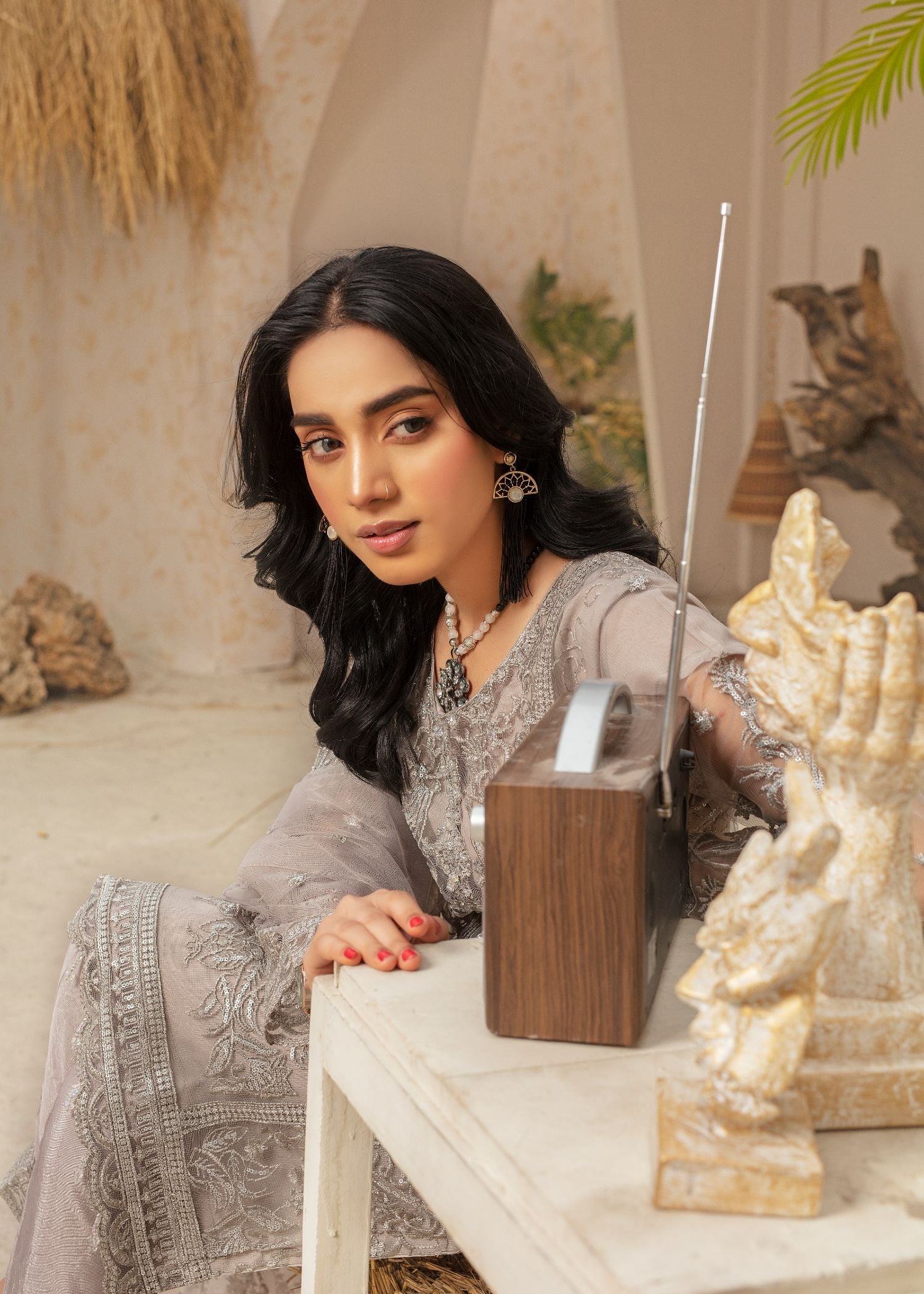 Pehnawa By Bin Akram’s SILVER SENSATION NET Women 3pcs