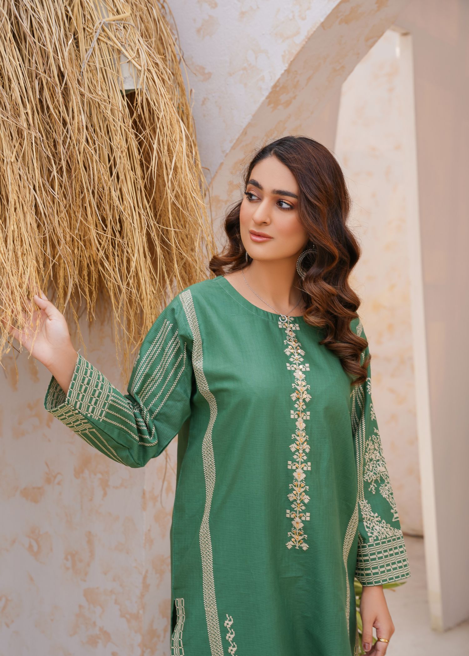 Rang Riwaj Adubi embroidered kurti set ready to wear Women 2pcs