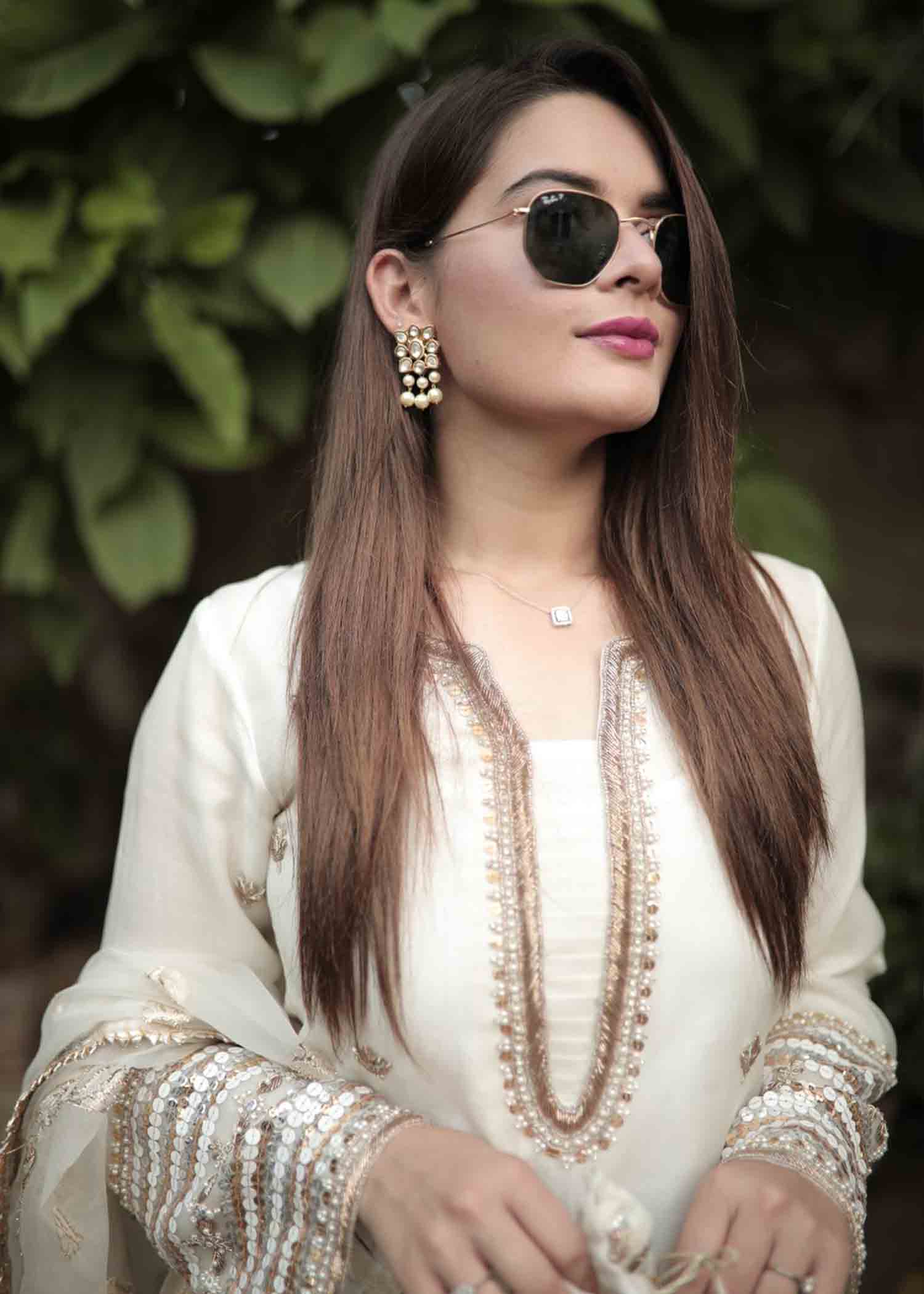 Rang-e-Haya Minal Khan Pairhan (White) Women 4pcs