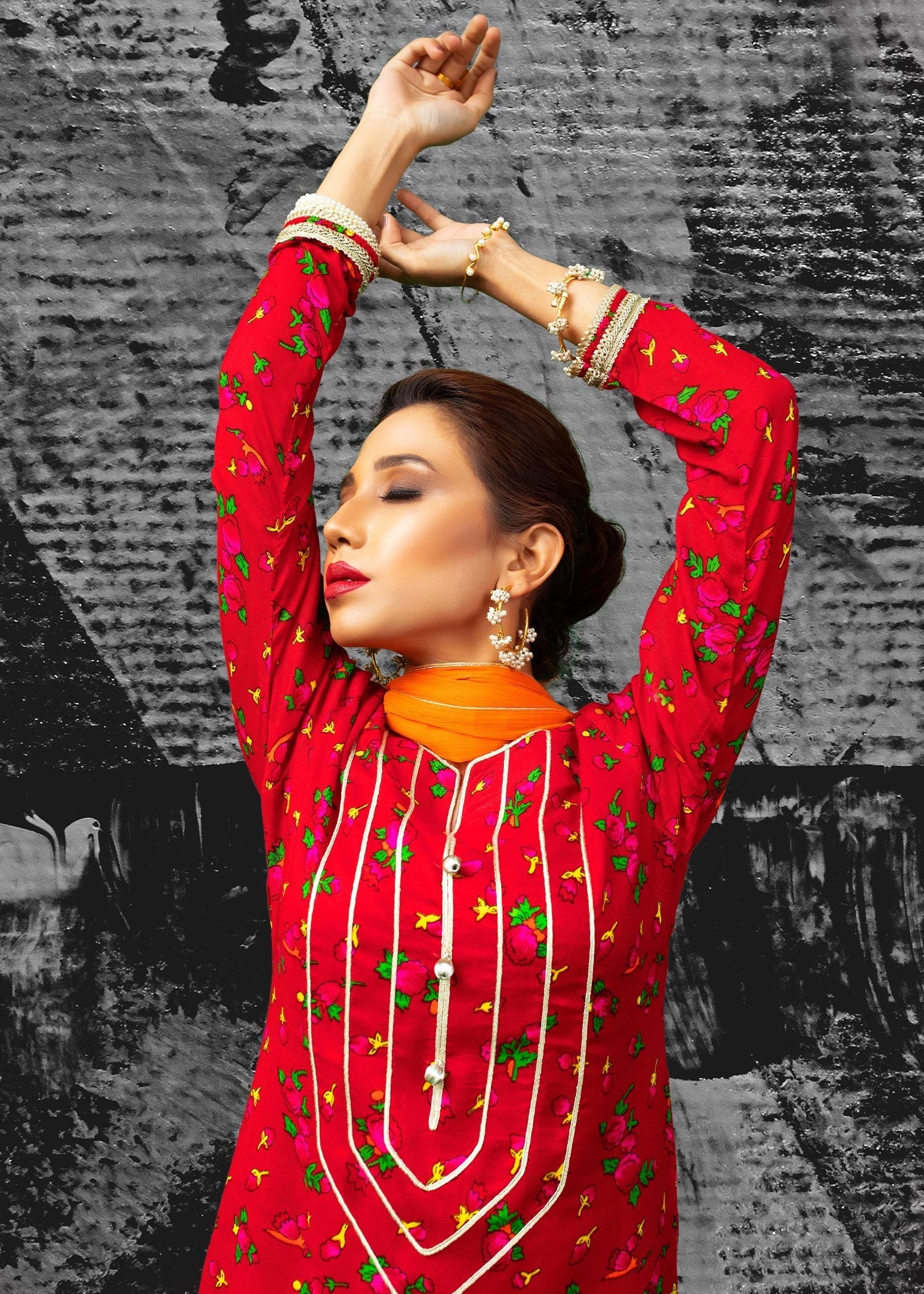 Nuqsh Pret Swirling Fire NRN 010 Women 3pcs