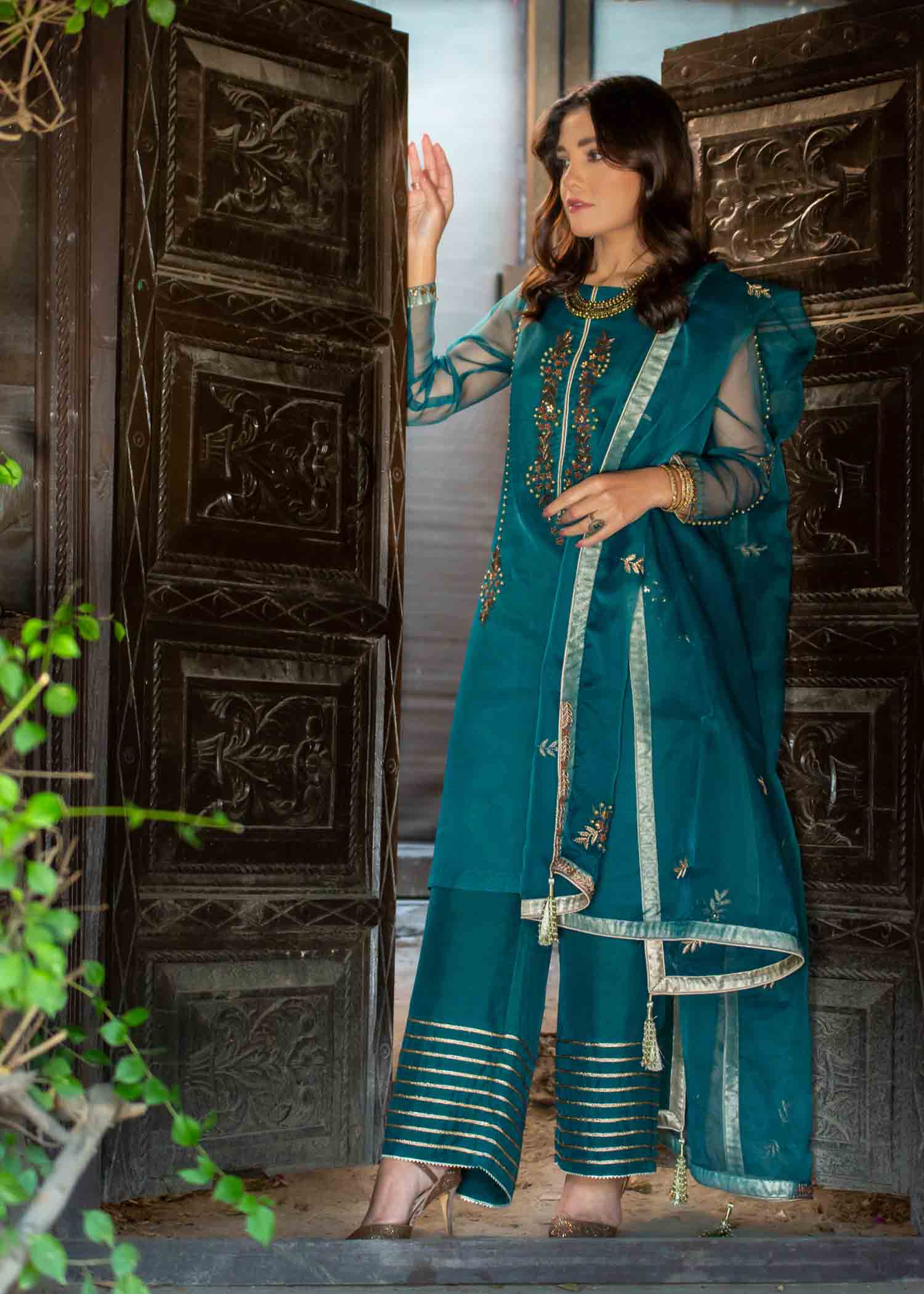 Eraj Hussain Emerald Green — Zamurd Women 3pcs