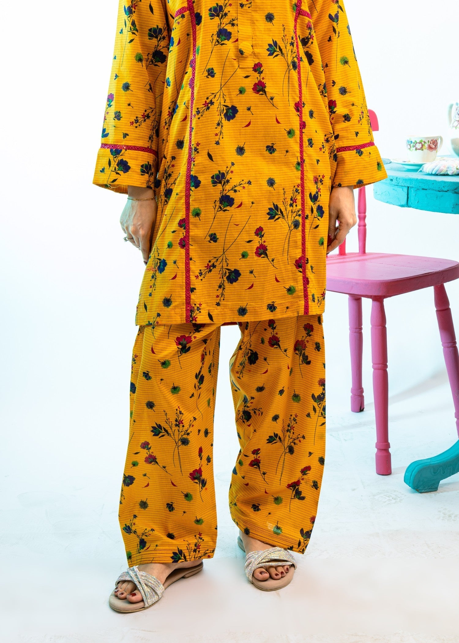 Mahrukh Gul Couture & Rakhtaa Orange bloom 001 Women 2pcs