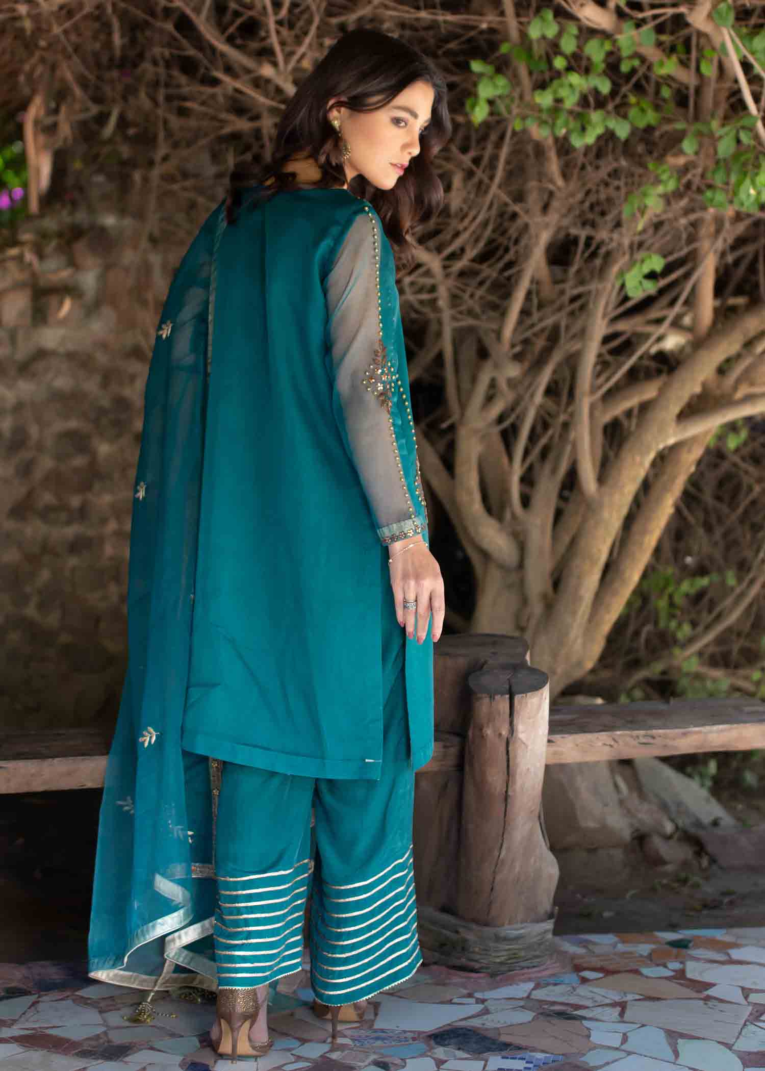 Eraj Hussain Emerald Green — Zamurd Women 3pcs