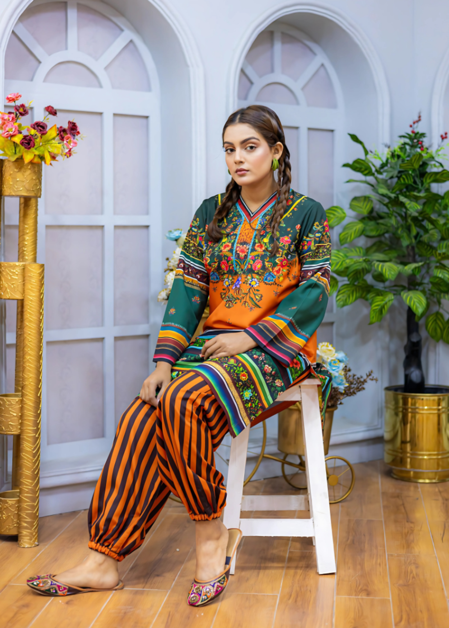 Posheri Pepper stripes Women 2pcs