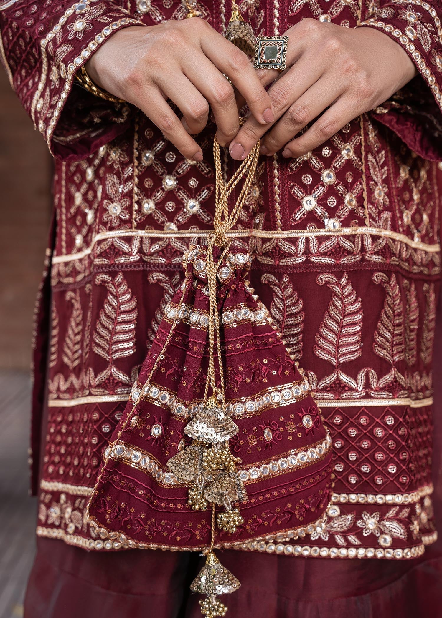 Misl Seriyah Maroon Women 3pcs