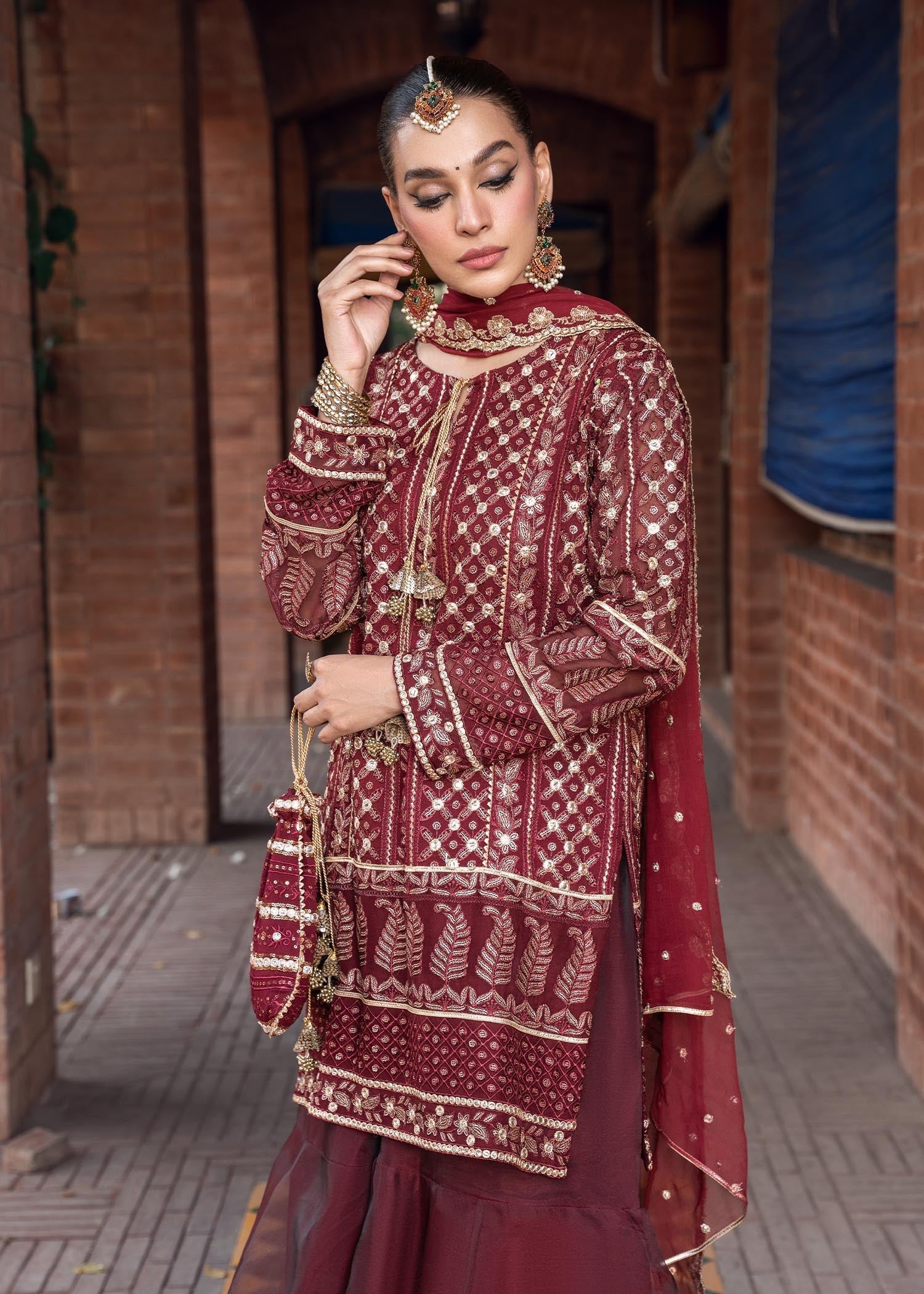 Misl Seriyah Maroon Women 3pcs