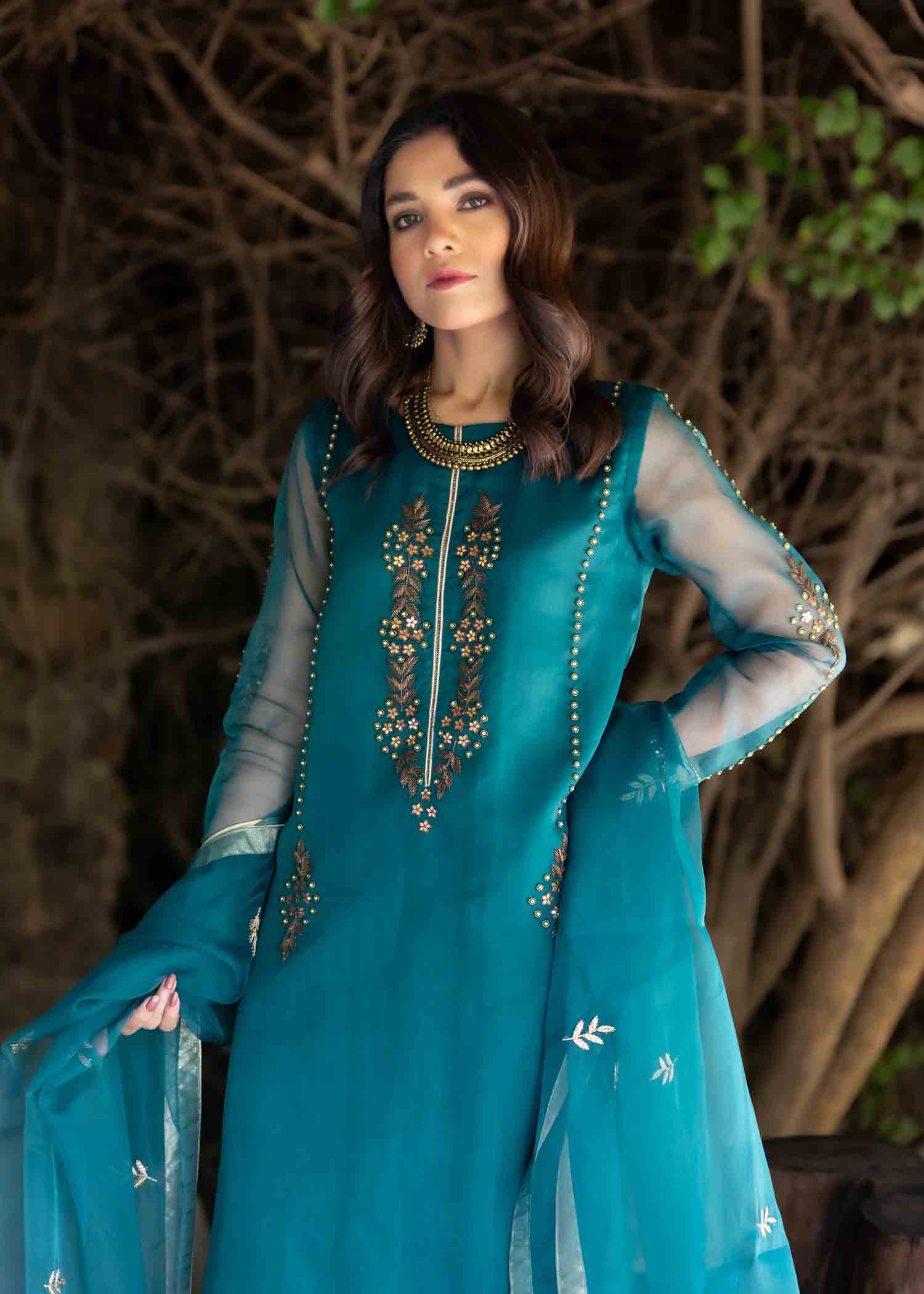 Eraj Hussain Emerald Green — Zamurd Women 3pcs