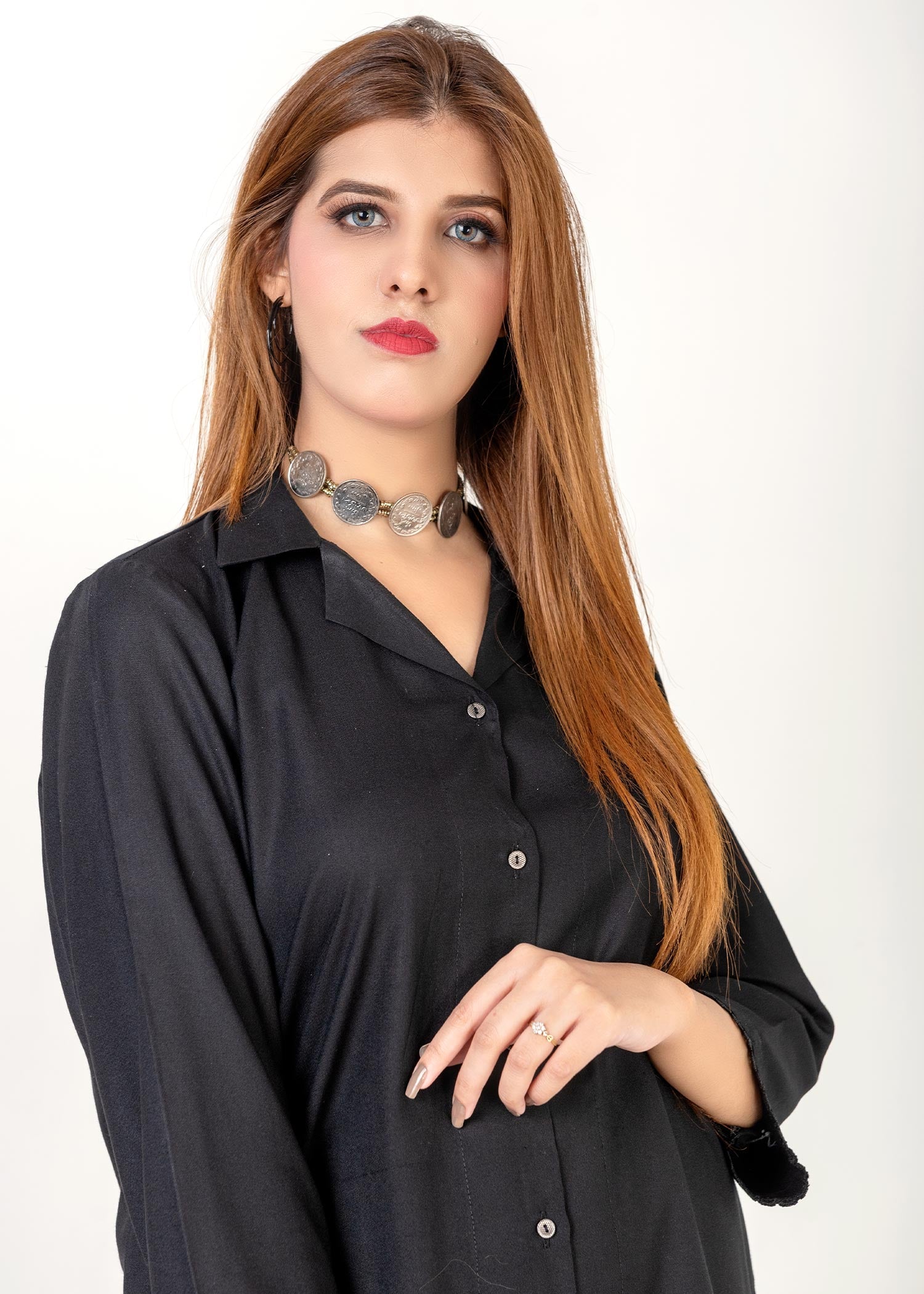 A&J Solid Black Women 2pcs