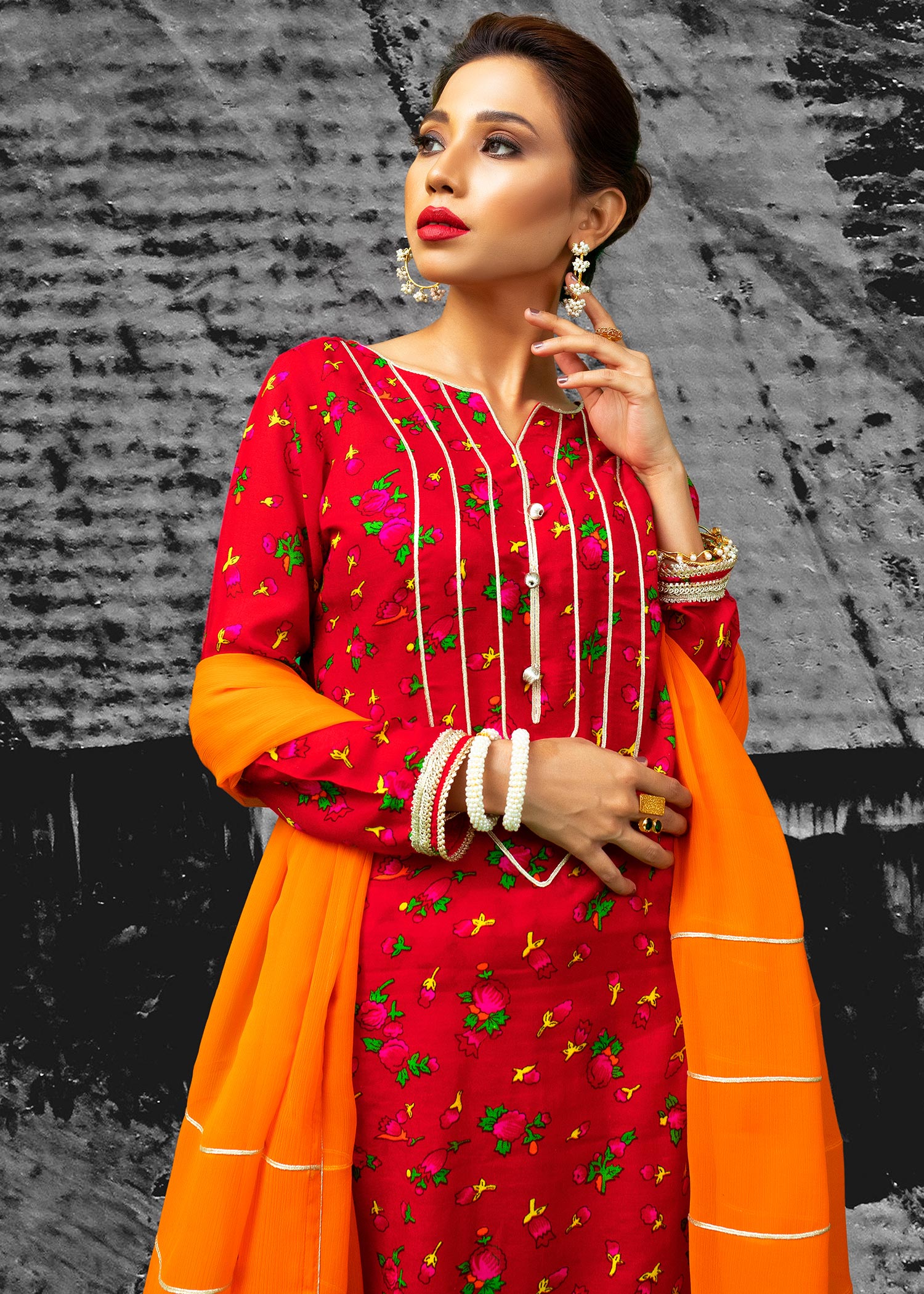 Nuqsh Pret Swirling Fire NRN 010 Women 3pcs