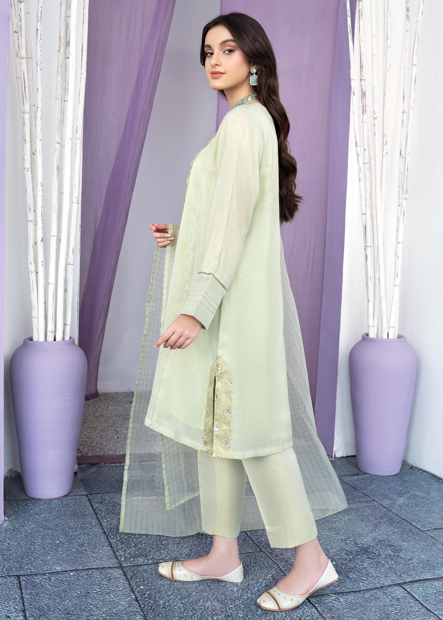 Eraj Hussain Glitters Charm Mint Women 3pcs