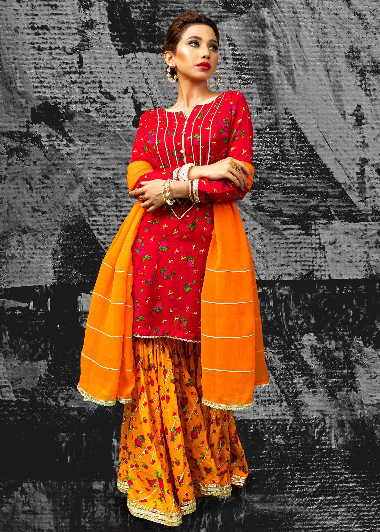 Nuqsh Pret Swirling Fire NRN 010 Women 3pcs