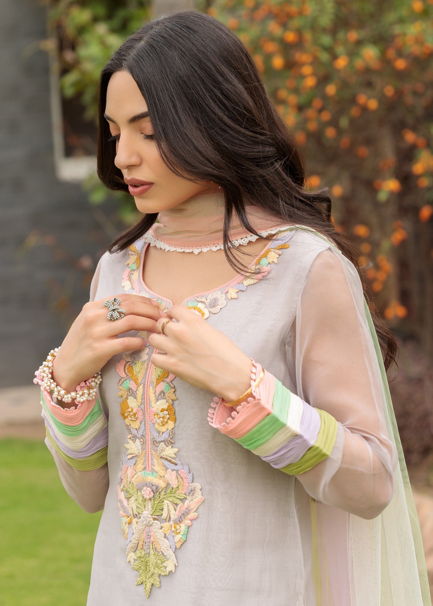 Khuda Baksh Creations M 108 grey Women 4pcs