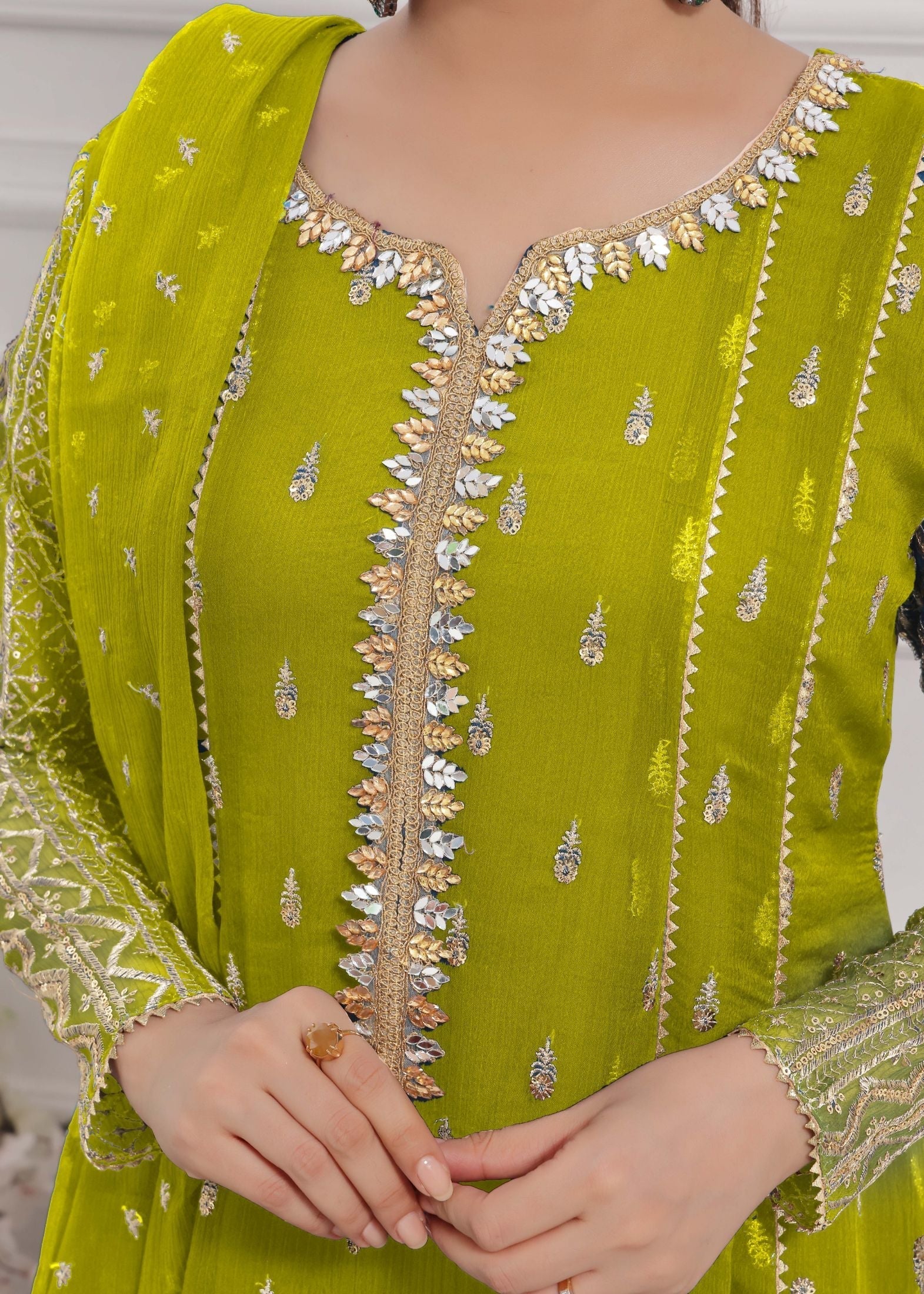 Alsiyab Bahaar Dhaani Women 3pcs