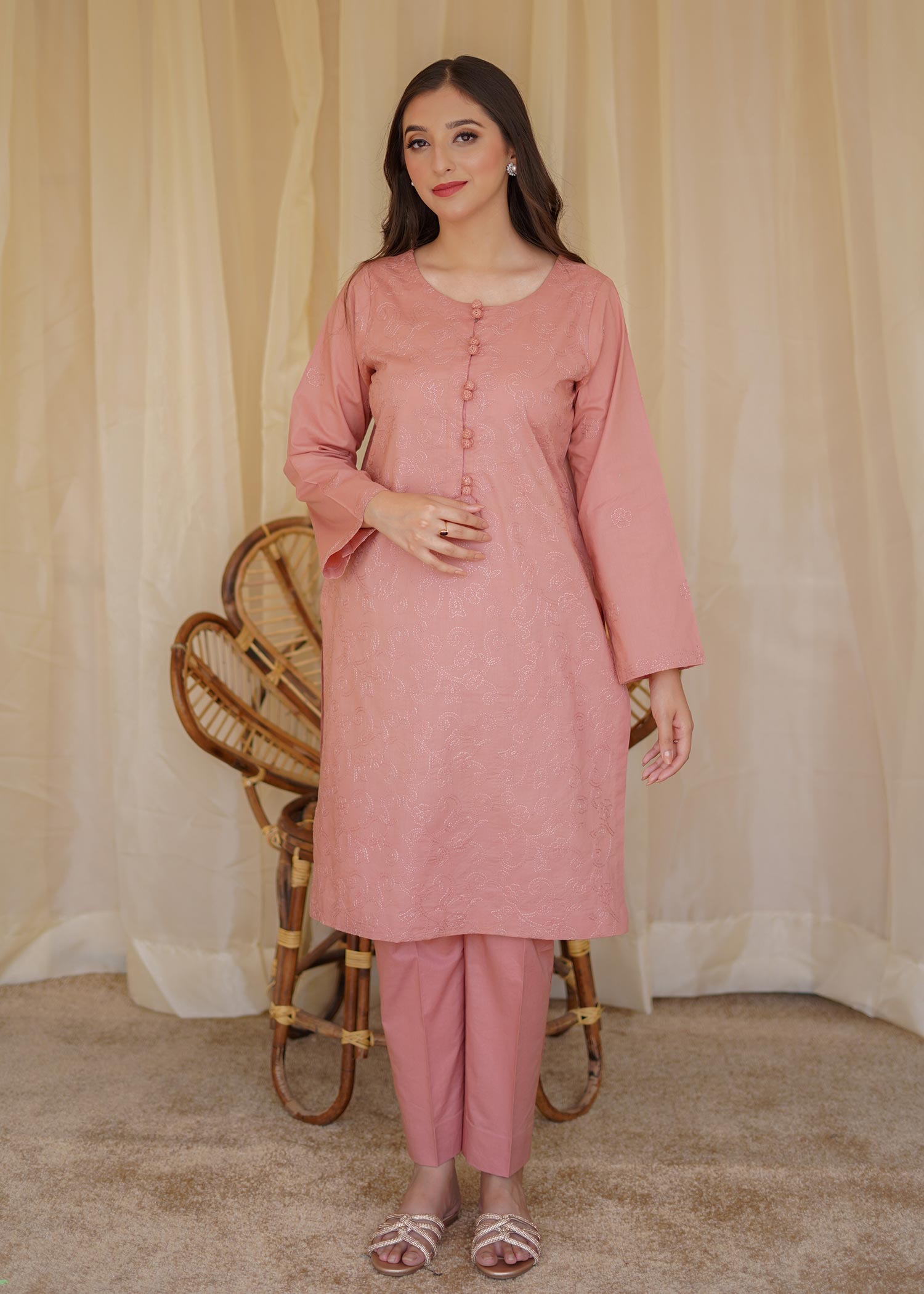 Aisling By Nirmal Tea Pink Women 2pcs