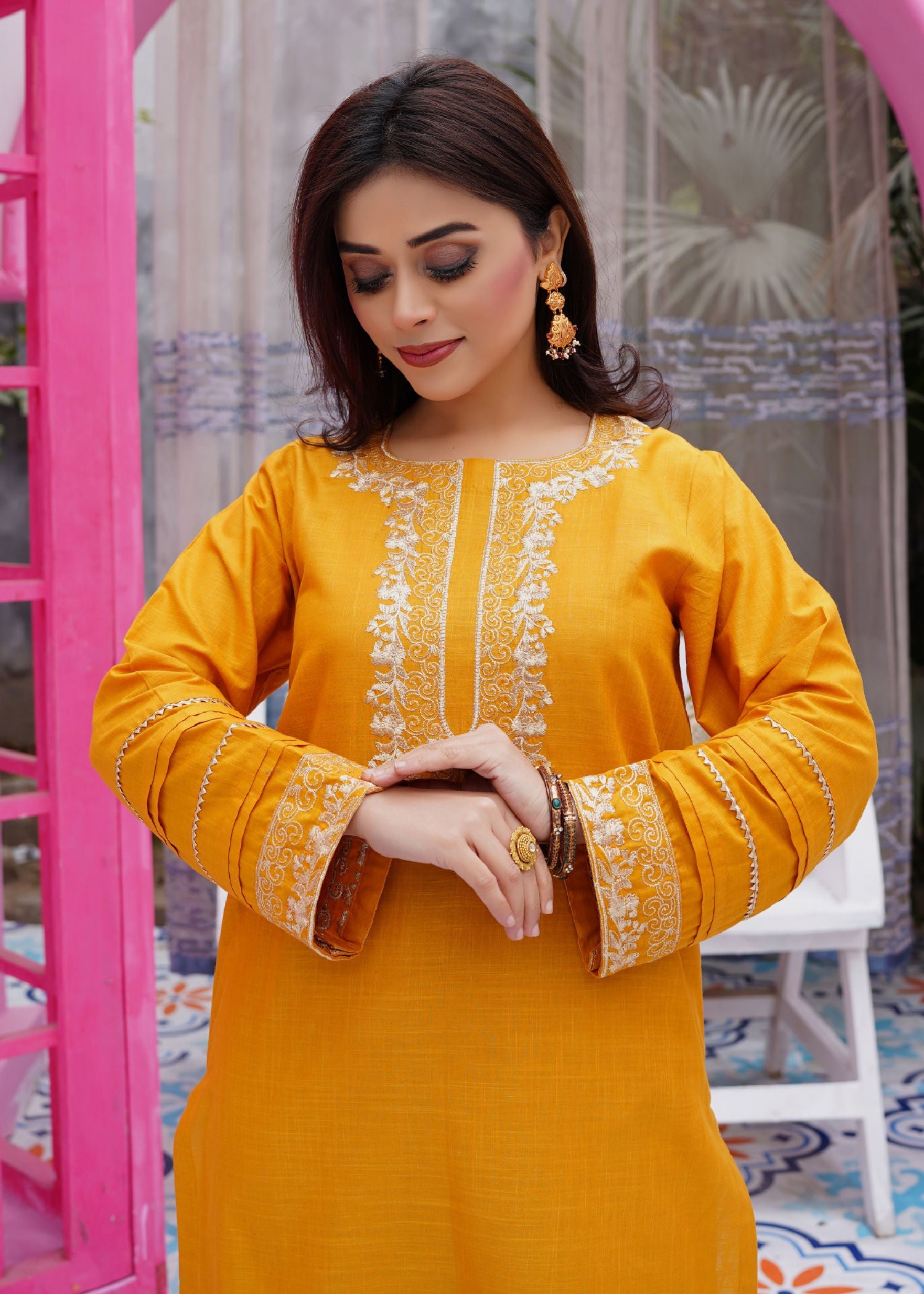 Yolo Pret GOLDEN TILLA EMBROIDERED LAWN EMB S24 0008 Women 2pcs