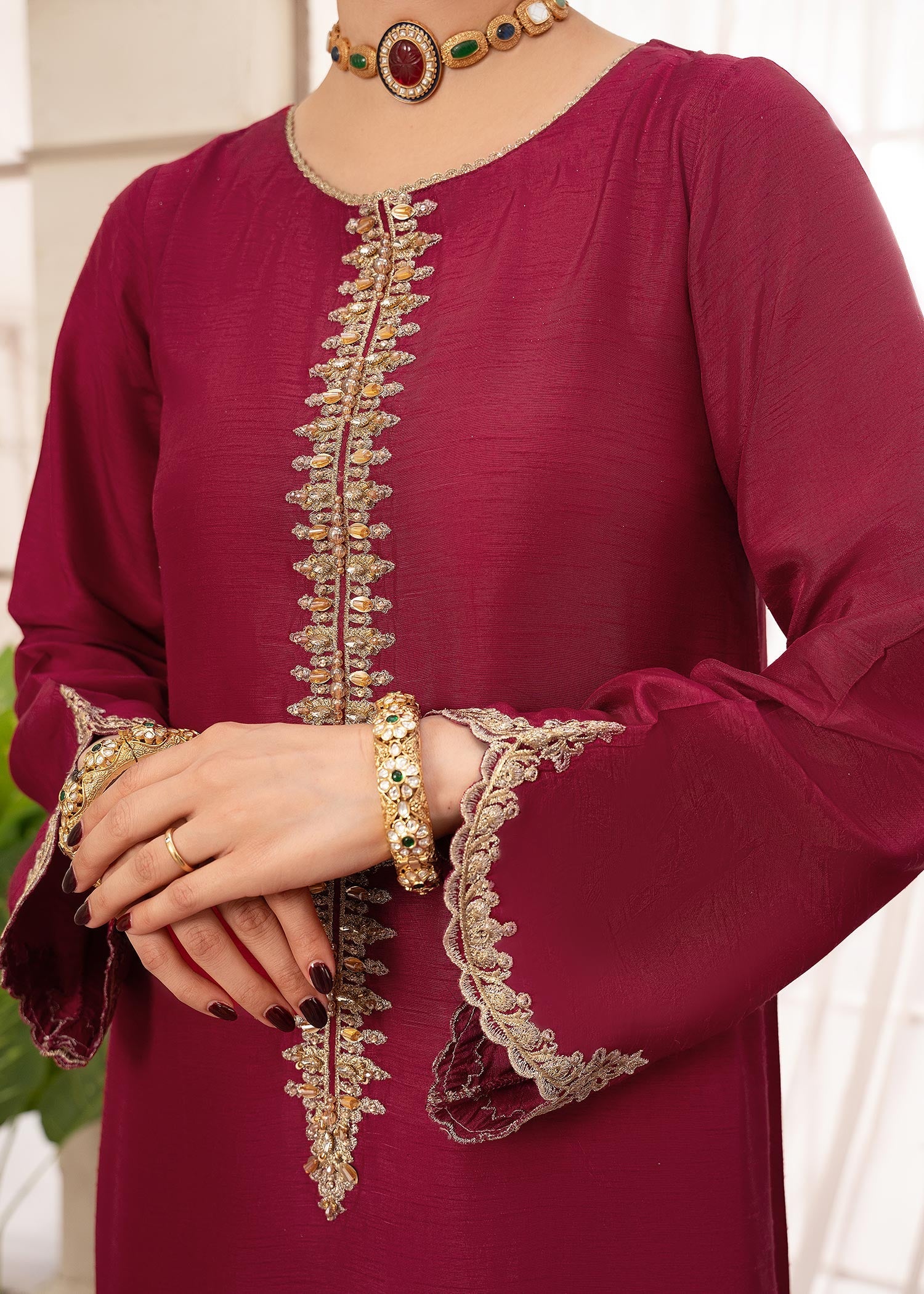 Rang-e-Haya Aina (fuchsia Pink) Women 3pcs