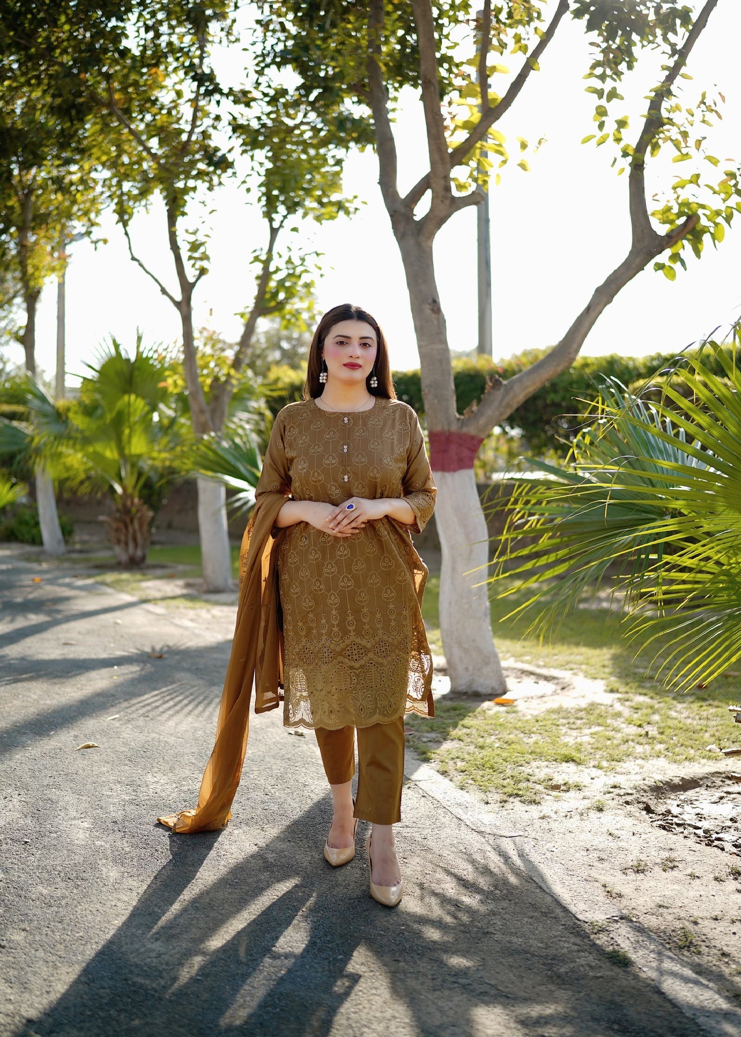 Four Season Boutique Forever Cotton Camel Brown Women 3pcs