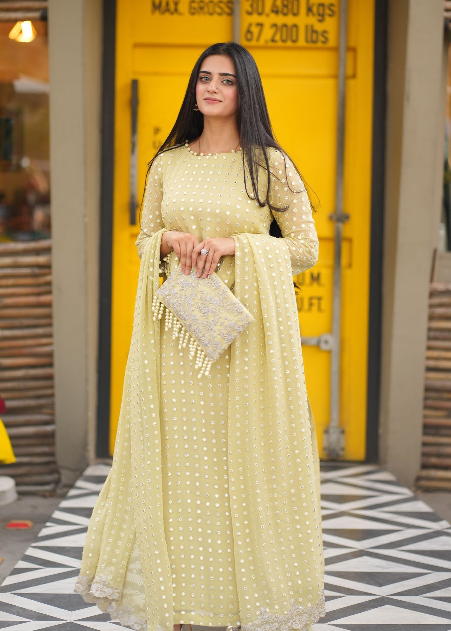 Rang-e-Haya Salina (Lime) Women 4pcs