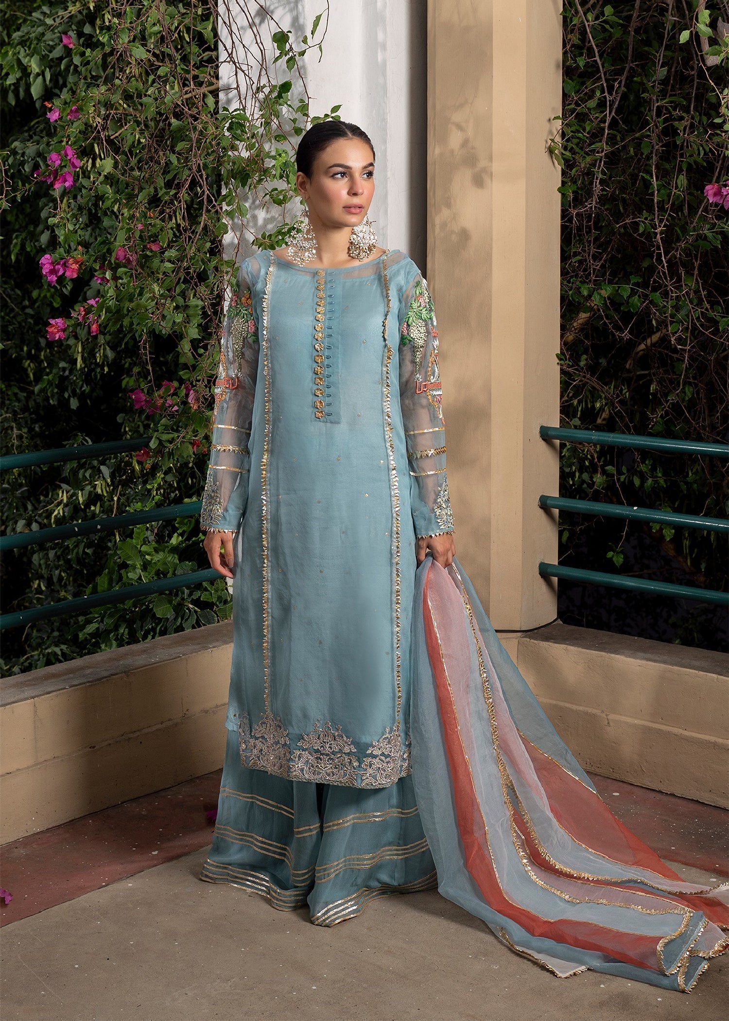 Hem Lotus Outfit Ice blue Women 4pcs