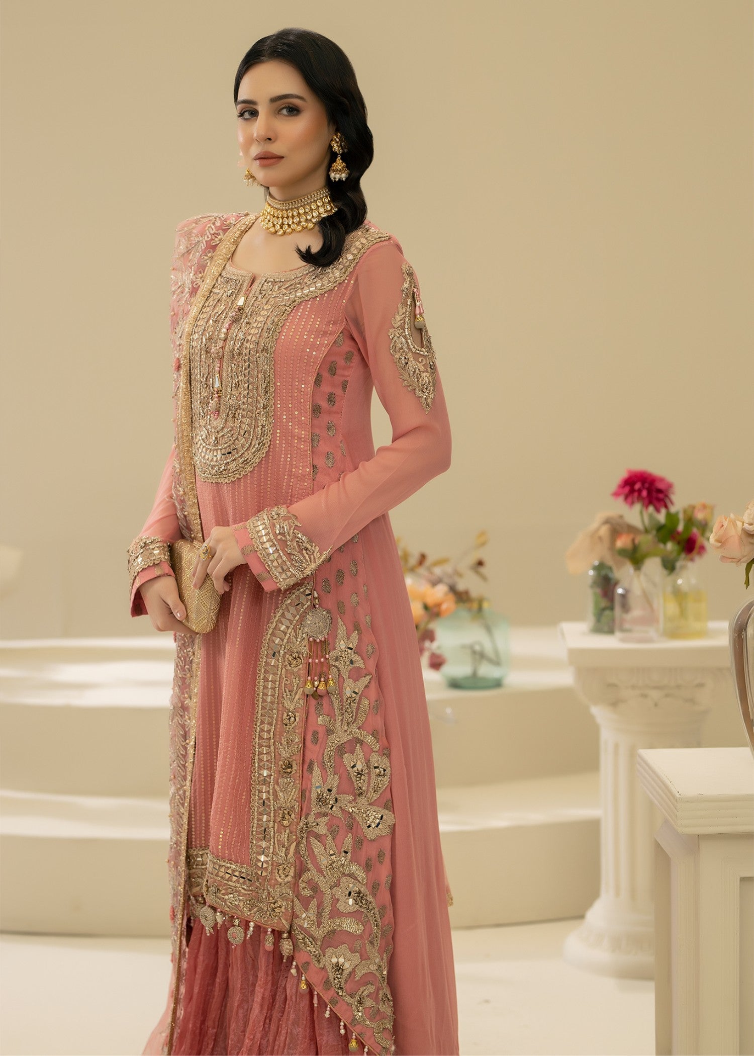 Khuda Baksh Creations M 109 Pink Women 4pcs