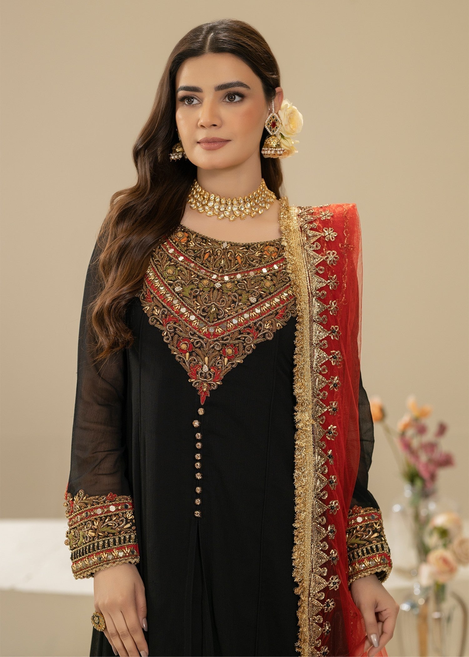 Khuda Baksh Creations Z 304 Black Women 4pcs