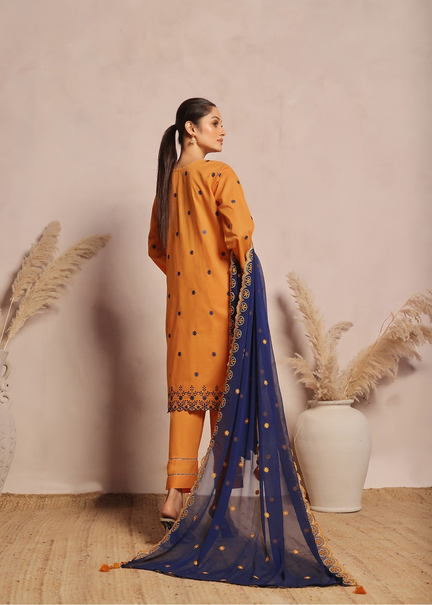 Kumash Textiles Mustard Women Stitched Women 3pcs