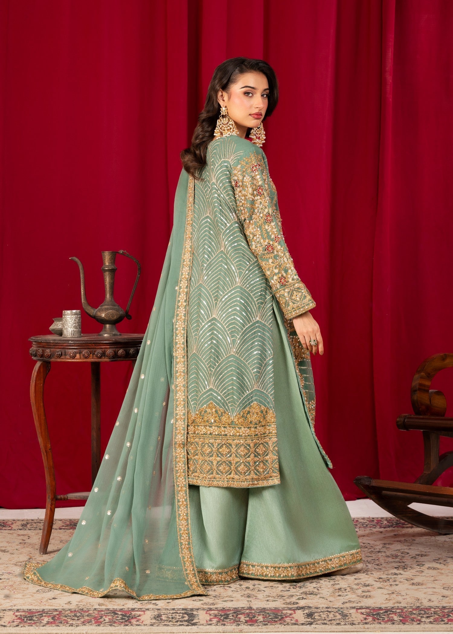 Al Burhan Apparel Maahi Green Women 3pcs