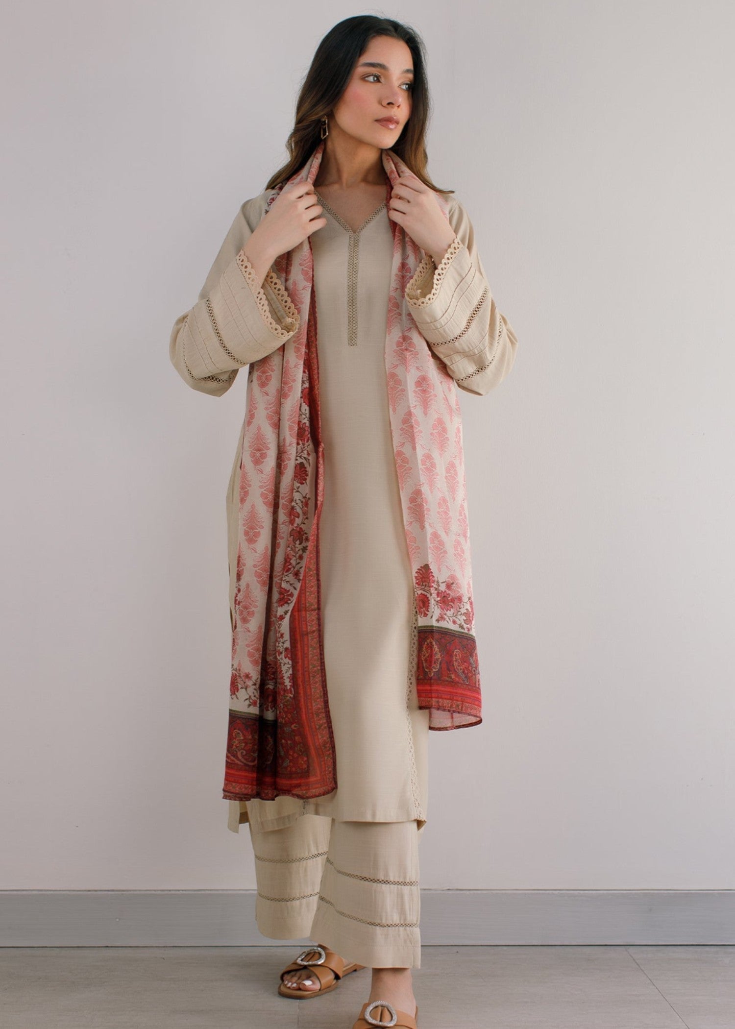 Peach Republic Raw Silk Dress 02 Women 3pcs